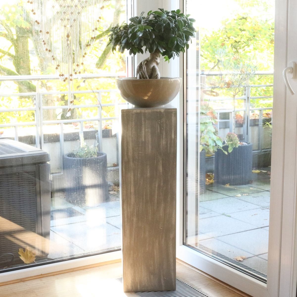 Oriental Galerie Blumenhocker Holz Säule Viereckig günstig online kaufen