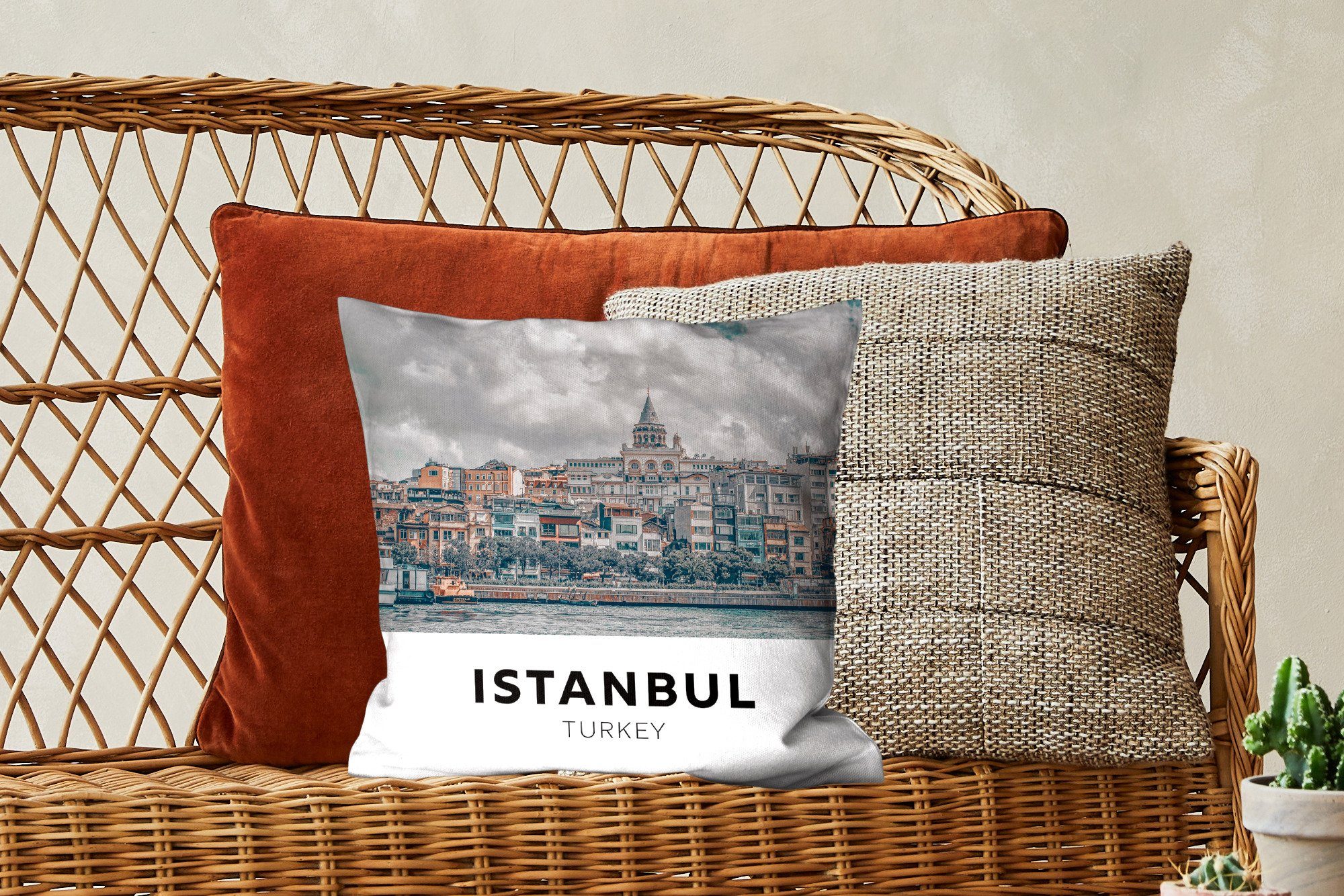 MuchoWow Dekokissen Istanbul Sofakissen Türkei Füllung Wohzimmer, Zierkissen - Deko, - Startseite, für mit Schlafzimmer