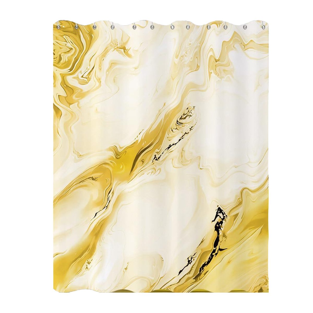 Agger Duschvorhang Modern – Abstrakt Marmor Aquarell Design, Wasserdicht & Waschbar Breite 180 cm (1-tlg), Badvorhang für Dusche & Badewanne