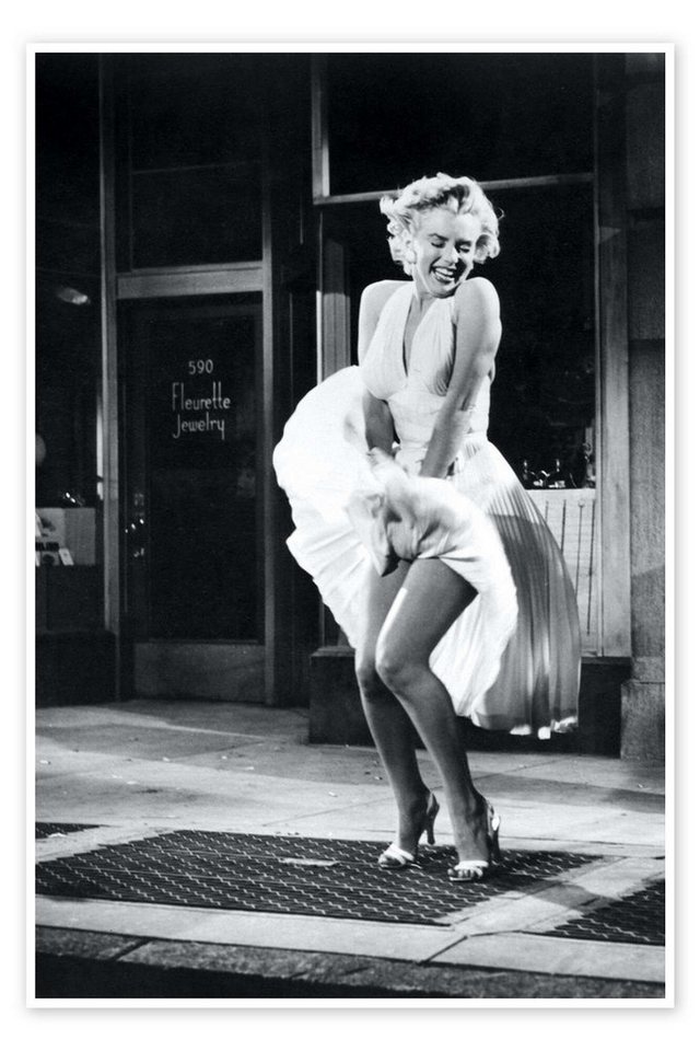 Posterlounge Wandbild Marilyn - The Seven Year Itch iconic pose, Celebrity Collection, erhältlich als Poster, Leinwandbild, Wandsticker oder Acrylglasbild
