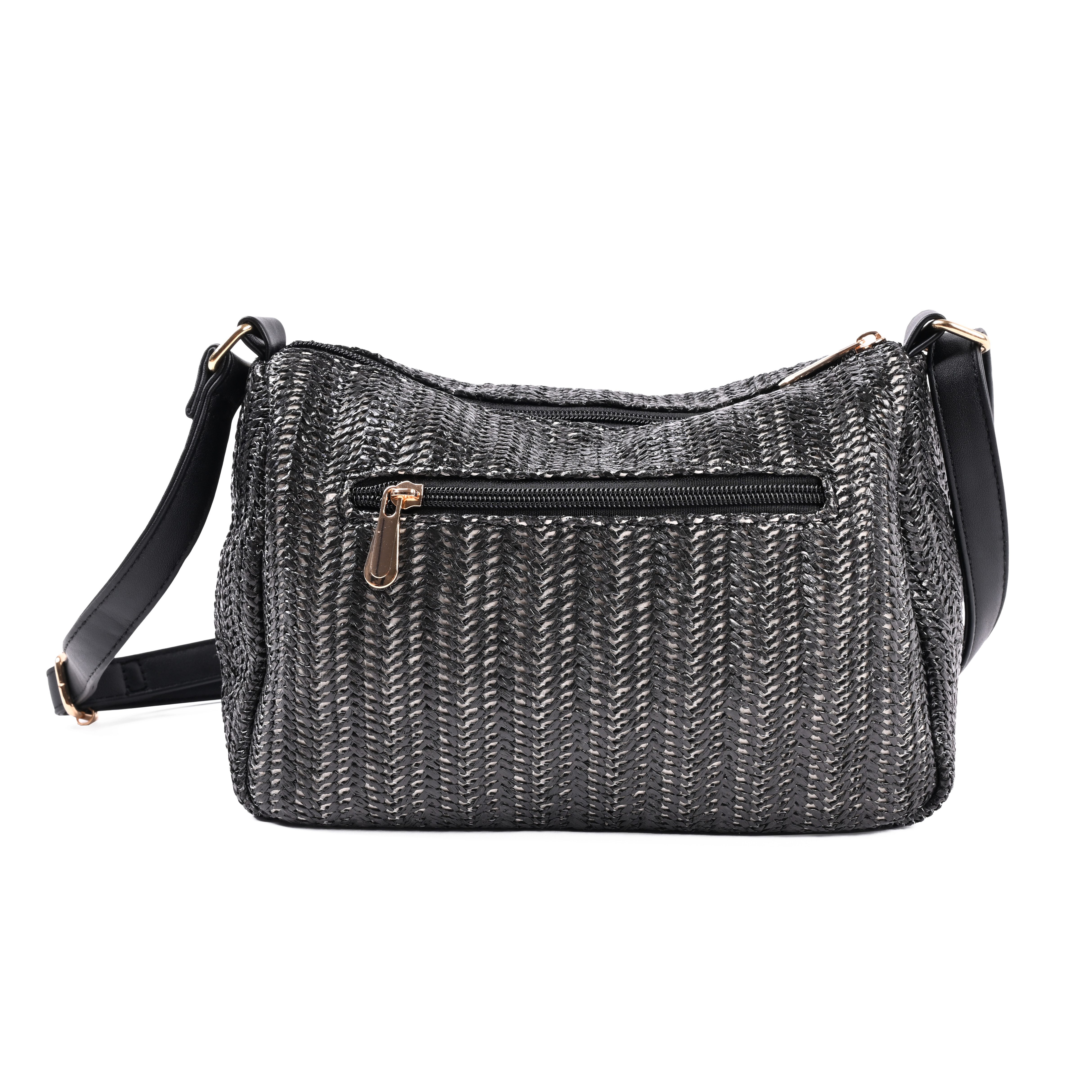 Goodman Design Schultertasche Modische Umhängetasche mit Flechtmuster, Kombiniert Funktionalität mit trendigem Design