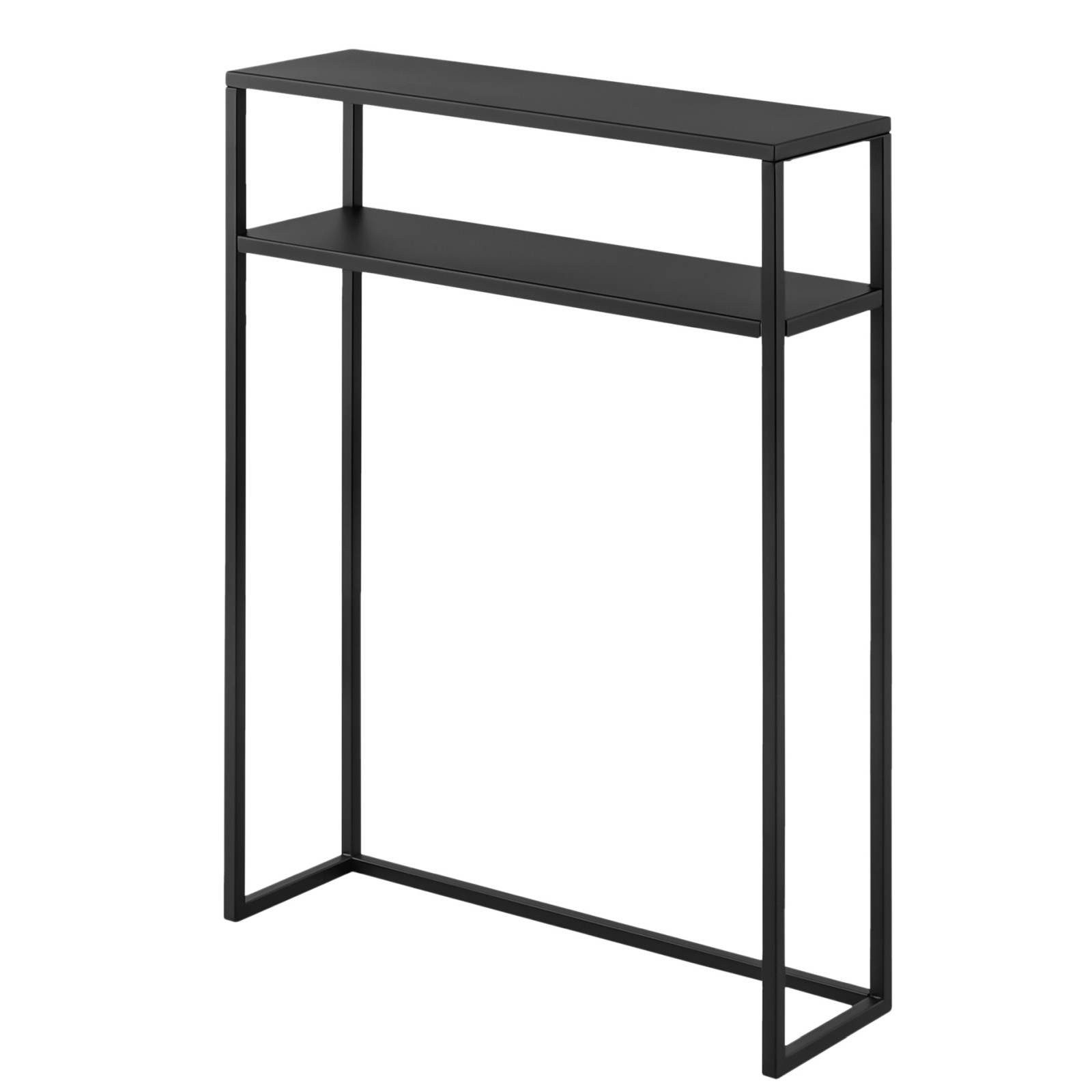 Yamazaki Konsolentisch Tower Ablagetisch Beistelltisch mit 2. Regalebene, Beistelltisch schmal, Flurtisch