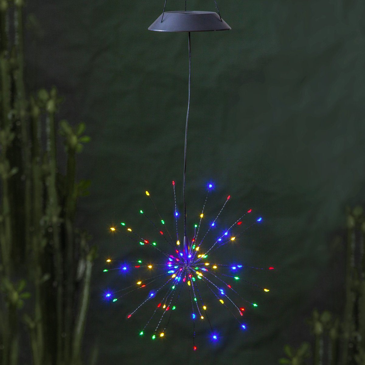 STAR TRADING Gartenstrahler »LED Solar Gartendeko FEUERWERK 90 bunte