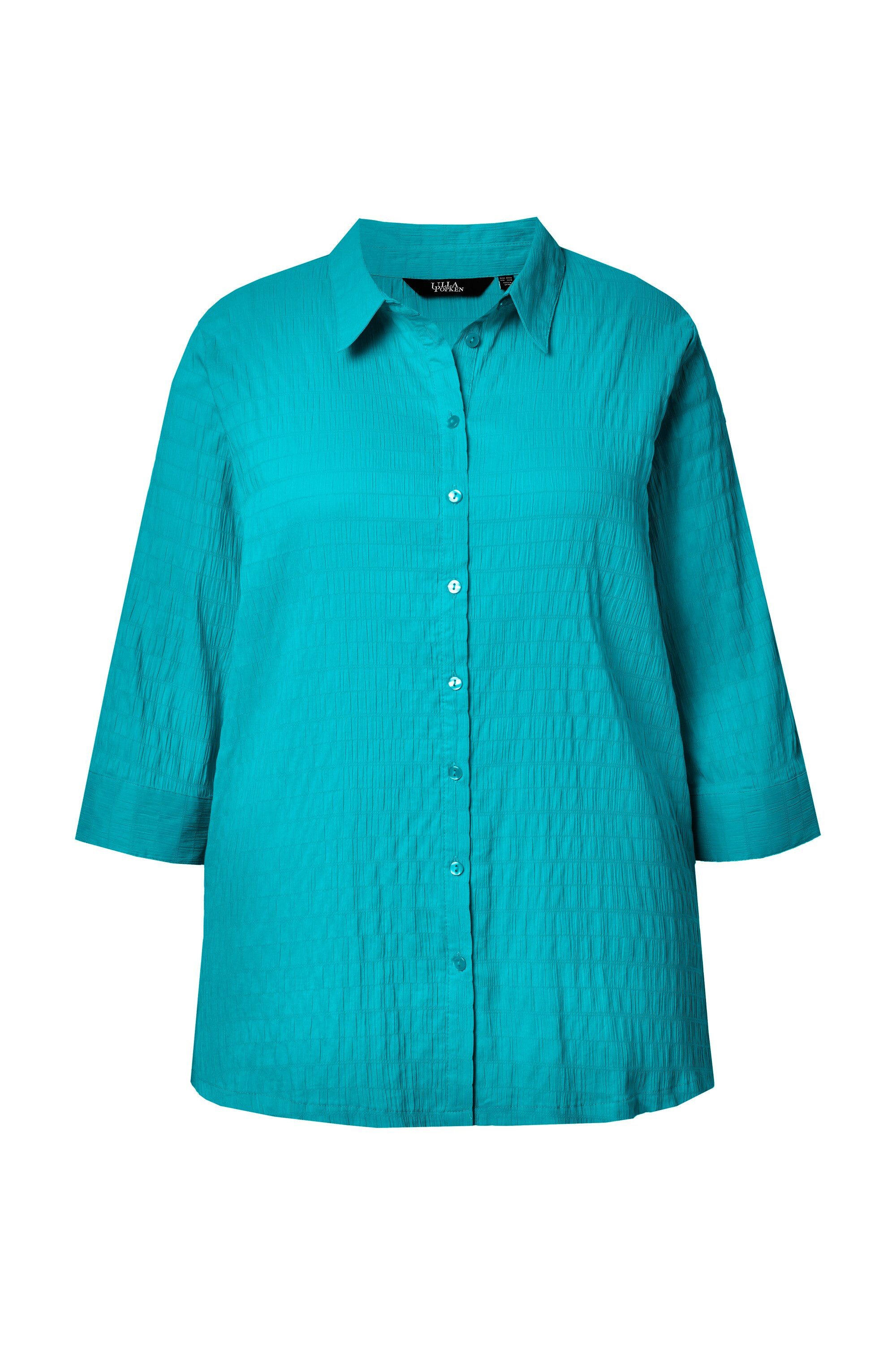 Ulla Popken Hemdbluse Bluse Bubble-Qualität Hemdkragen 3/4-Arm günstig online kaufen