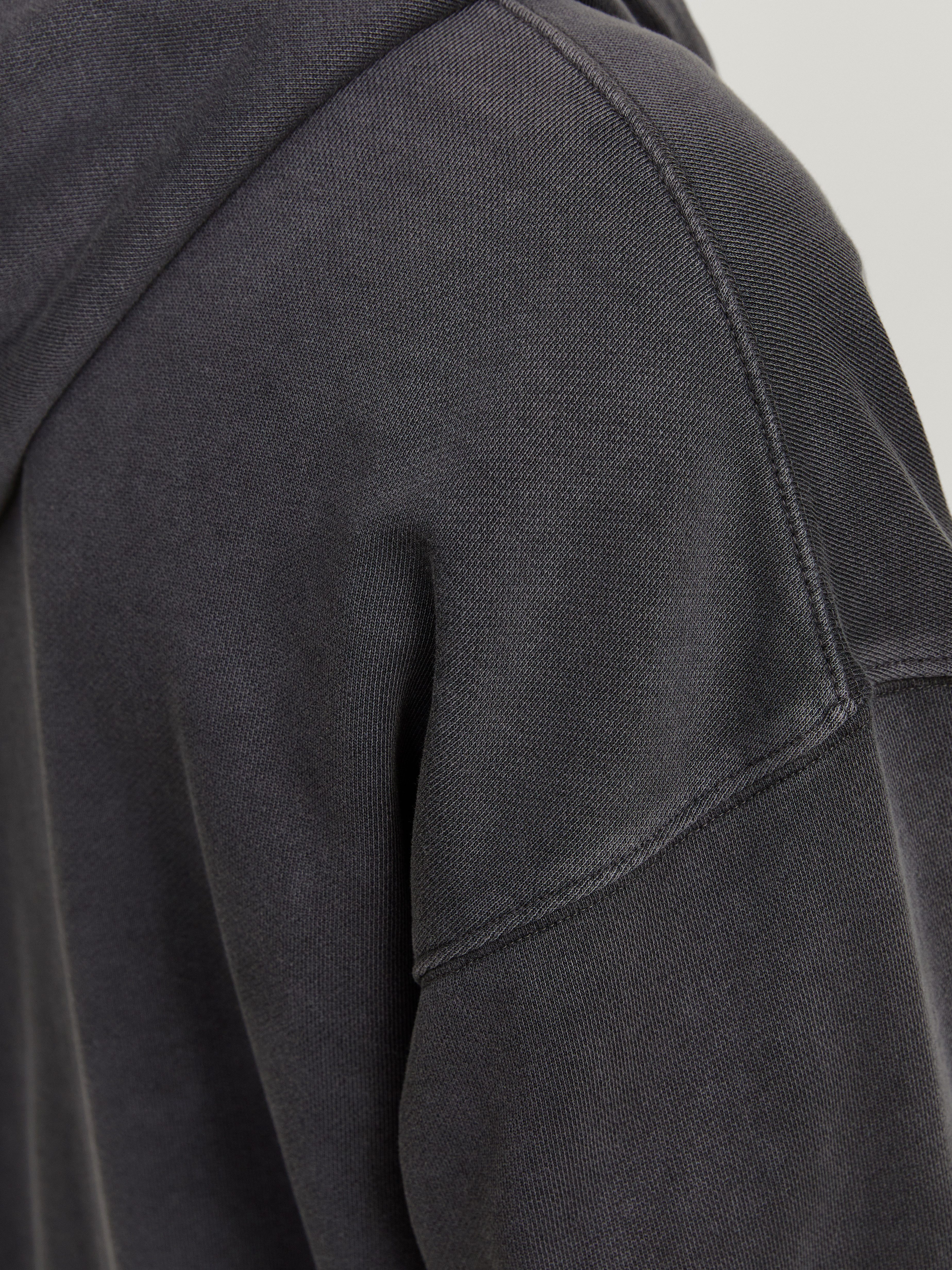 Jack & Jones Kapuzensweatjacke JJECHARGE Hoodie mit Kapuze, Kordelzug und Taschen unifarben, modisch, loose fit, Baumwolle, Kapuze