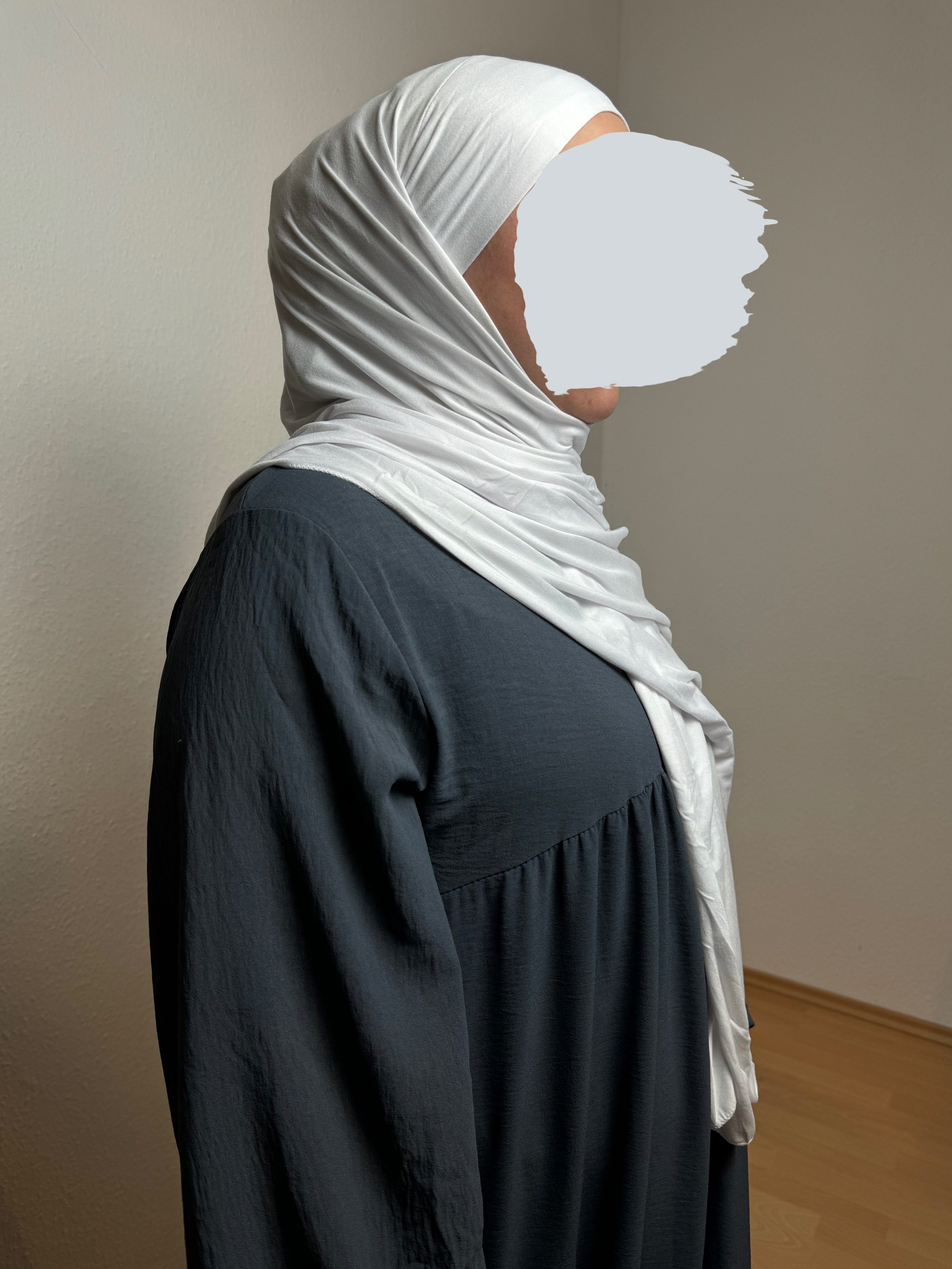 HIJABIFY Hijab Easy Hijab mit integrierter unter Tuch (antirutsch) Jersey-Stoff 2 in 1 Hijab/ Hidschab/ Kopftuch Weiss