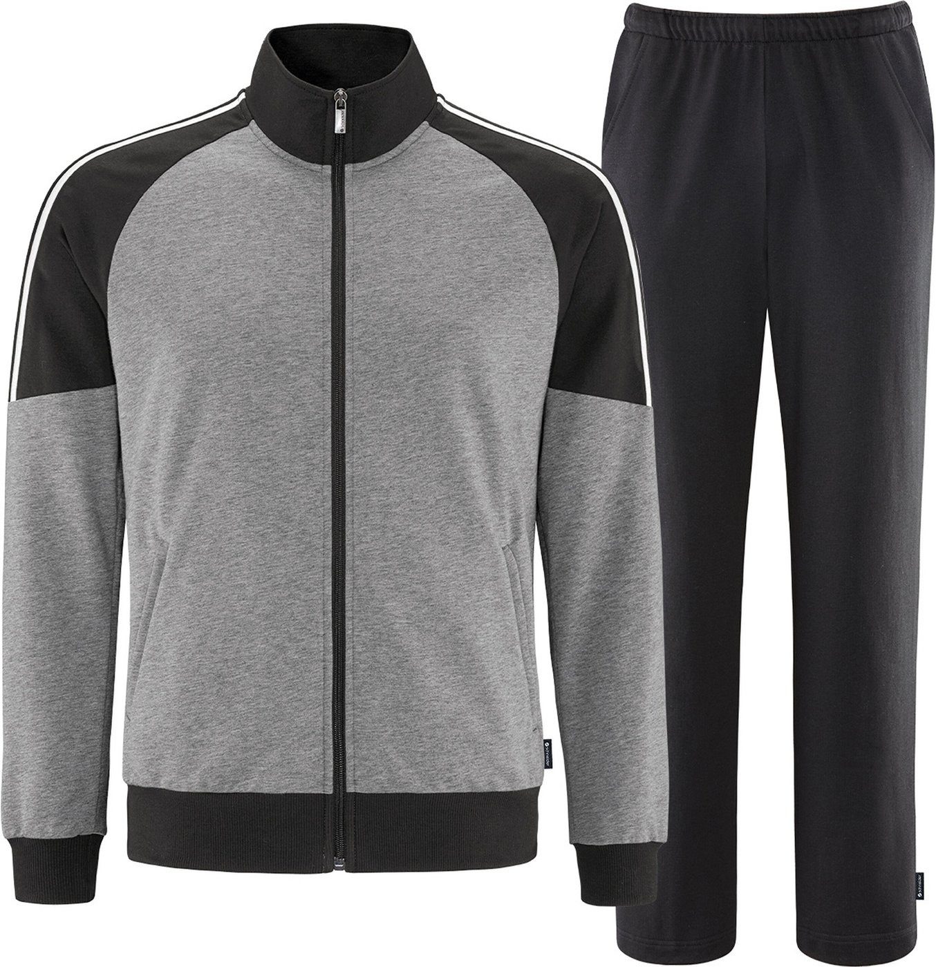 SCHNEIDER Sportswear Trainingsanzug FLYNNM-ANZUG stahl-mel./schwarz