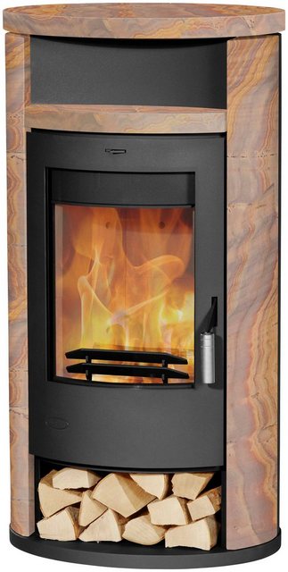 Fireplace Kaminofen Alicante Schwarz mit Loticstone-Verkleidung 8 kW EEK: A+
