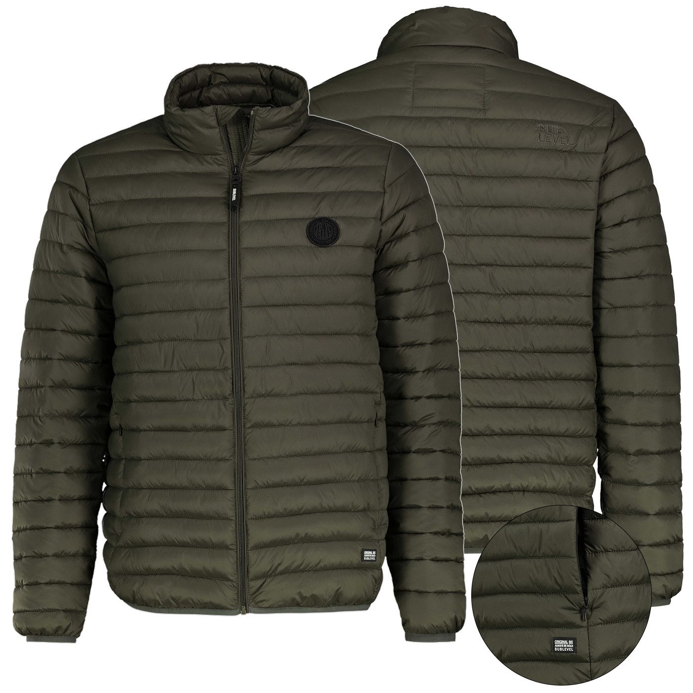SUBLEVEL Steppjacke Herren Frühlings Jacke Stepp Jacke Stehkragen Übergangs günstig online kaufen