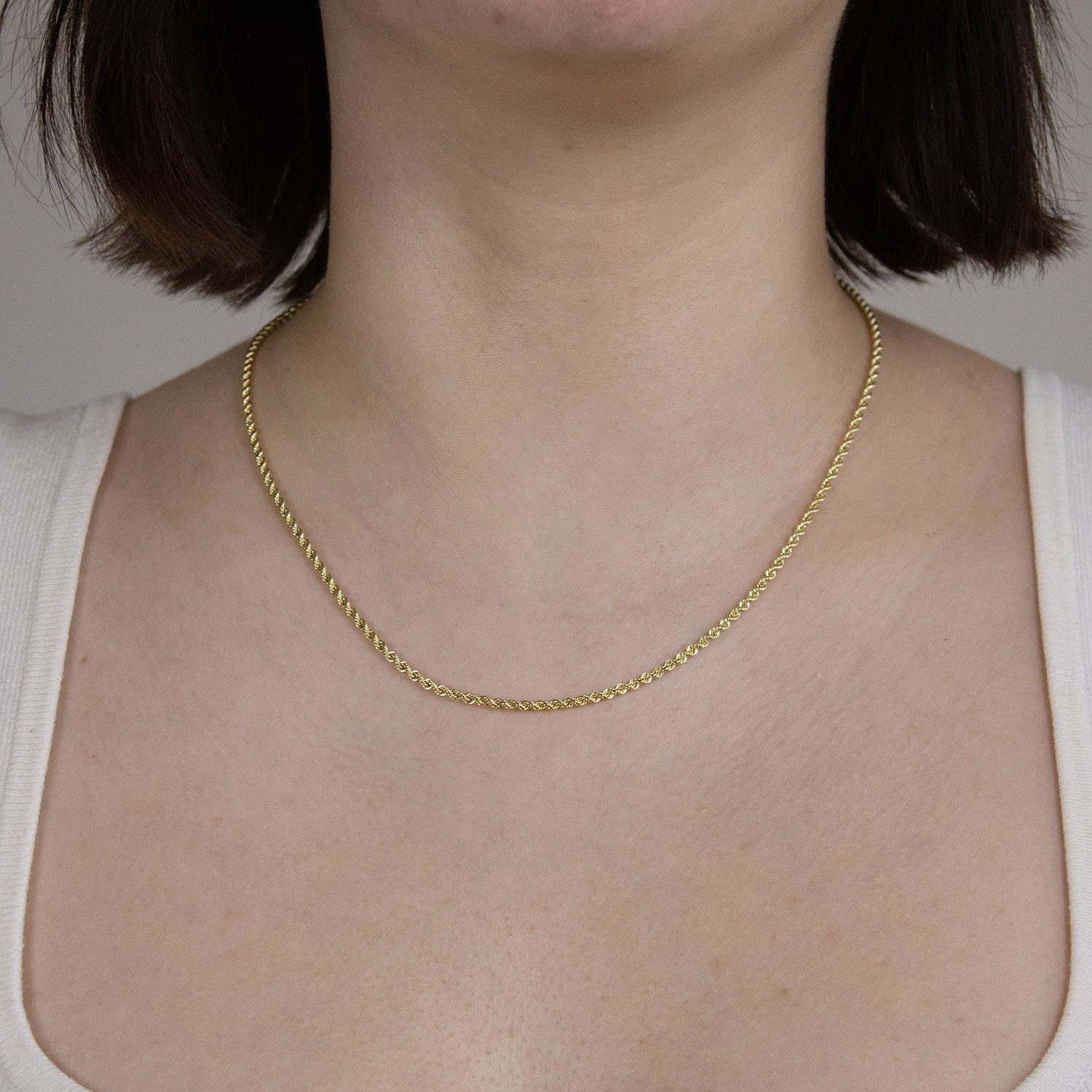 HOPLO Goldkette Goldkette Kordelkette 333 - 8 Karat Gold 2,2 mm - 40 cm, Ma günstig online kaufen