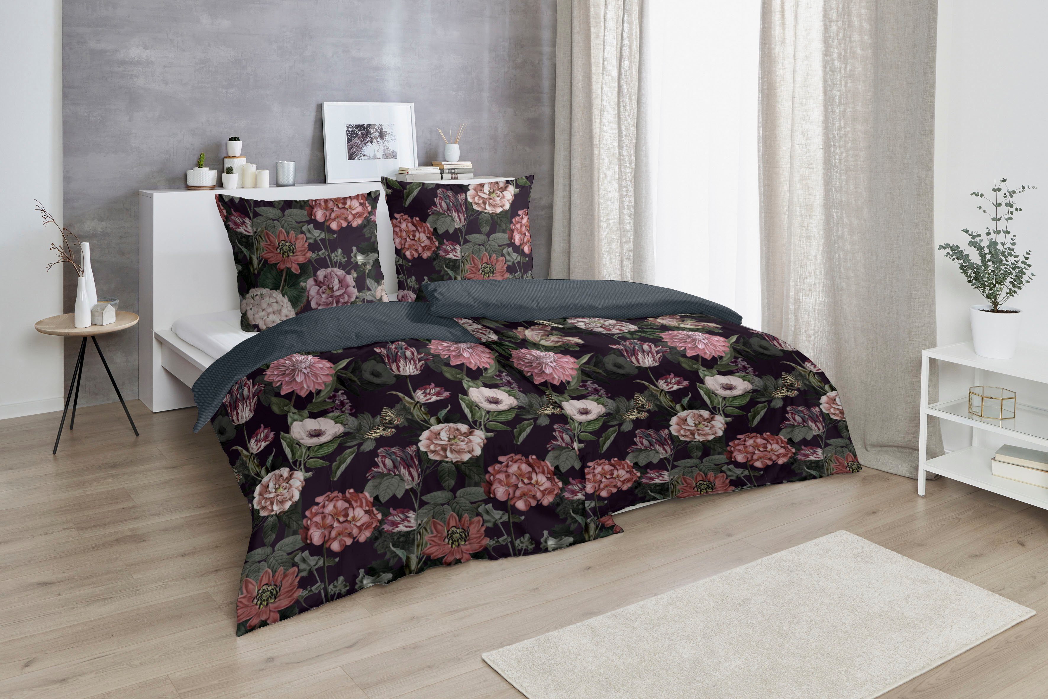 Primera Bettwäsche Mako-Satin Bettwäsche "Blümerant", Mako-Satin, günstig online kaufen