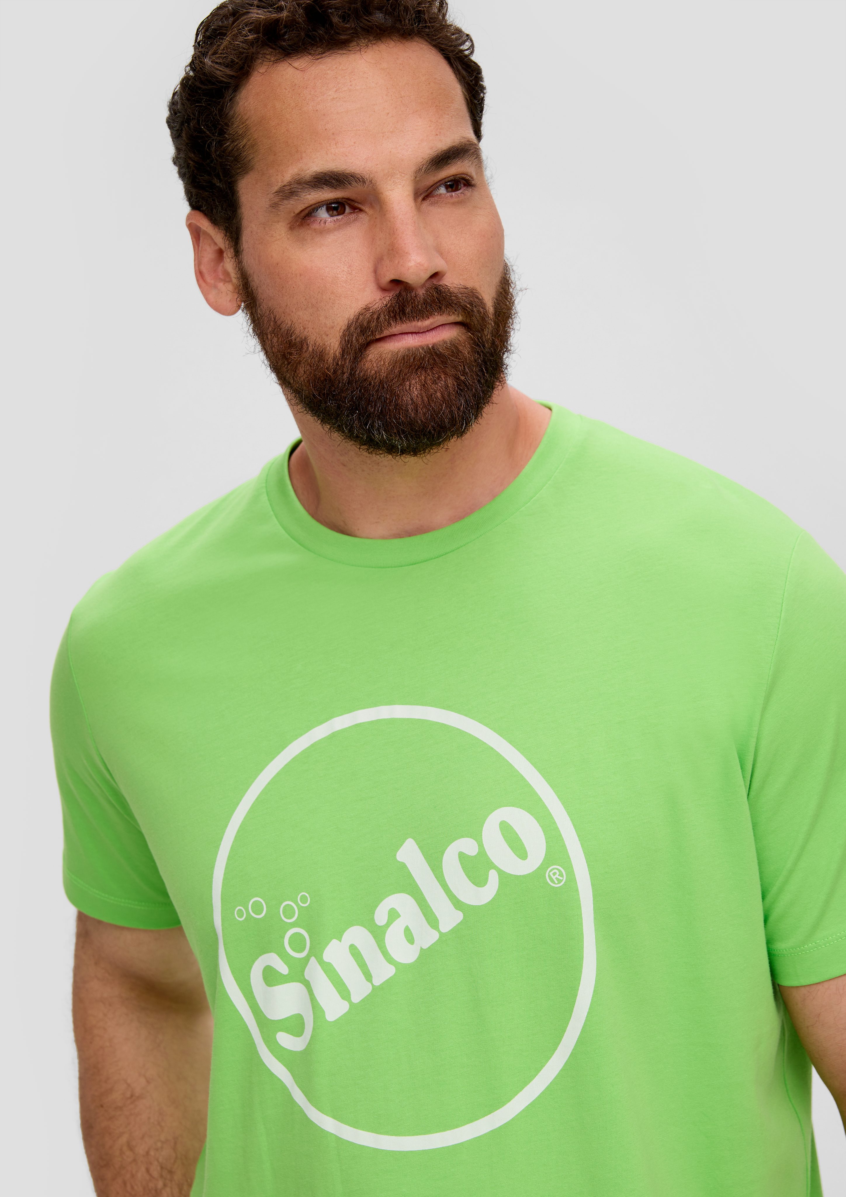 s.Oliver Kurzarmshirt Jersey-T-Shirt mit Sinalco®-Print Artwork günstig online kaufen