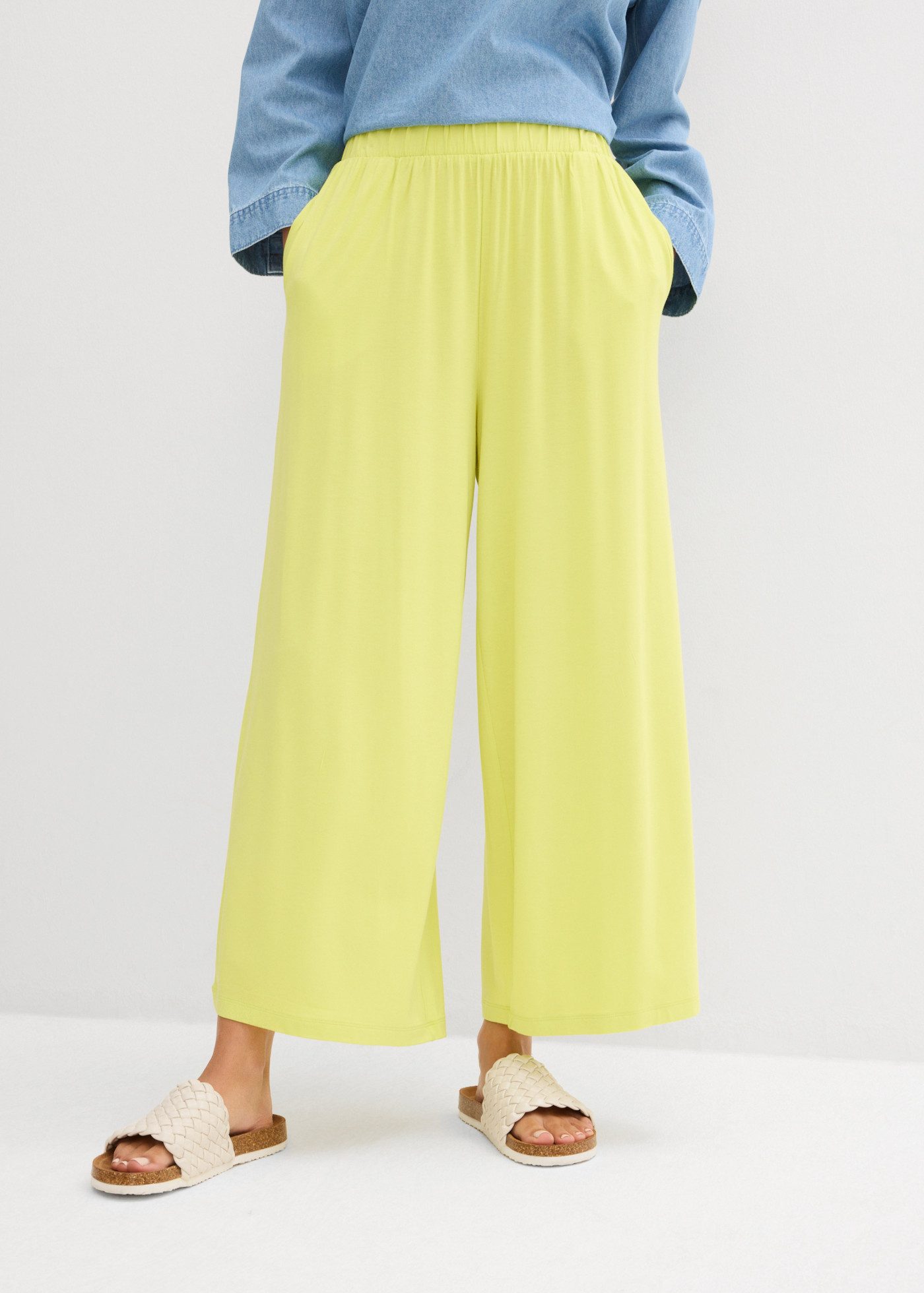 bonprix Culotte lockere Passform, aus Viskose und Elasthan, 7/8-Länge