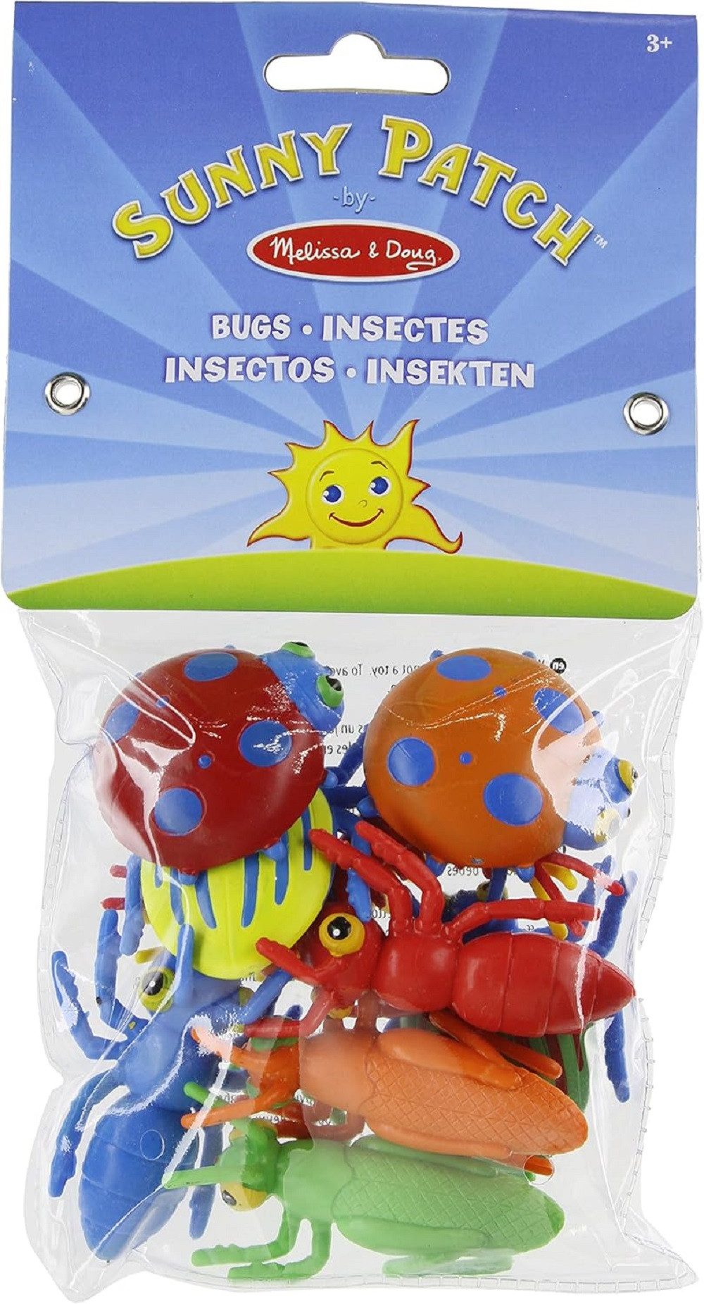 Melissa & Doug Spielfigur Krabbeltierchen, 10 bunten Insekten, Tieren, Dekoration, (10-tlg), Stabiles Design aus Kunststoff, Tischdeko, Dekofigur, Spielzeug