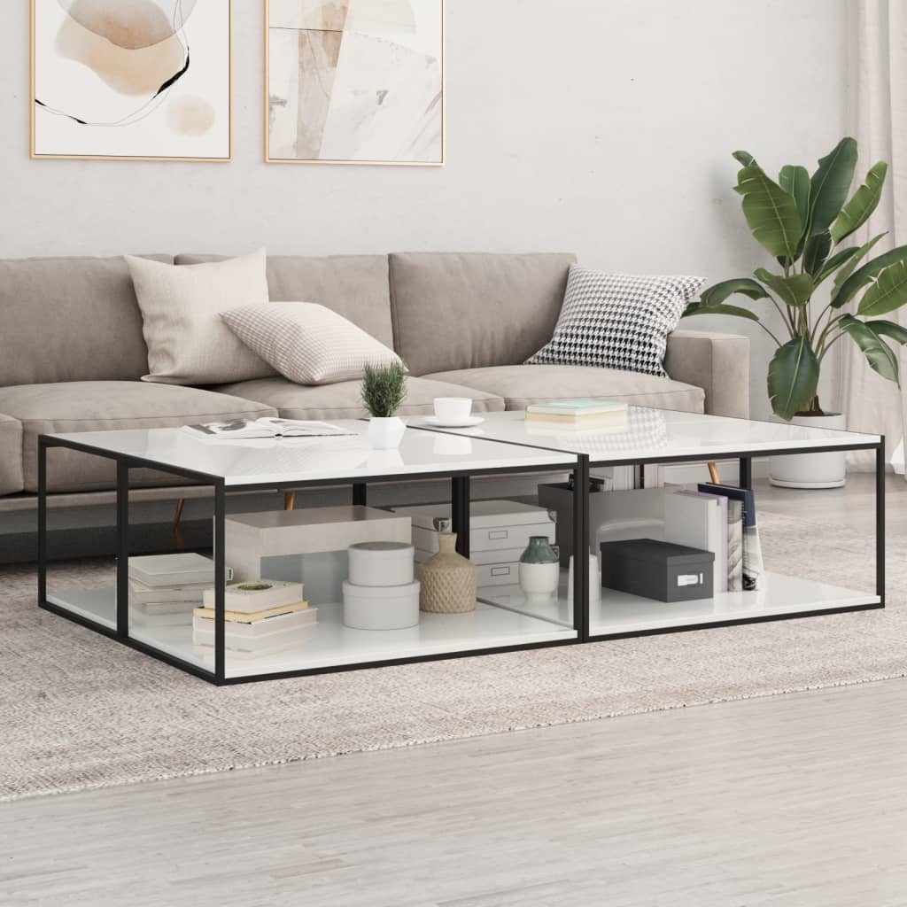 furnicato Bücherregal Schlichte Wandregale 80 x 50 x 1,5 cm Hochglanz-Weiß aus, 8-tlg., Stabile Regalbretter aus Massivholz mit viel Stauraum für Wohnräume