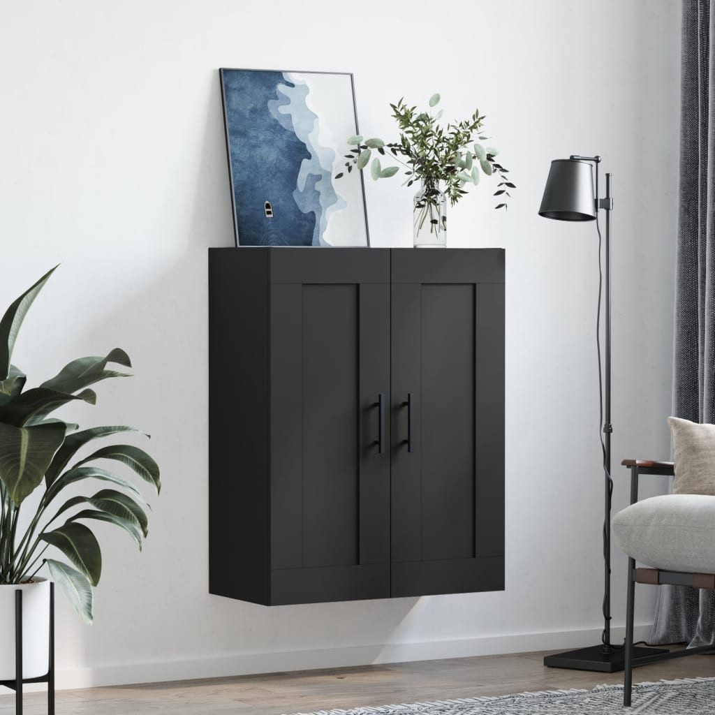 vidaXL Hängeschrank Wandschrank Schwarz 69,5x34x90 cm günstig online kaufen