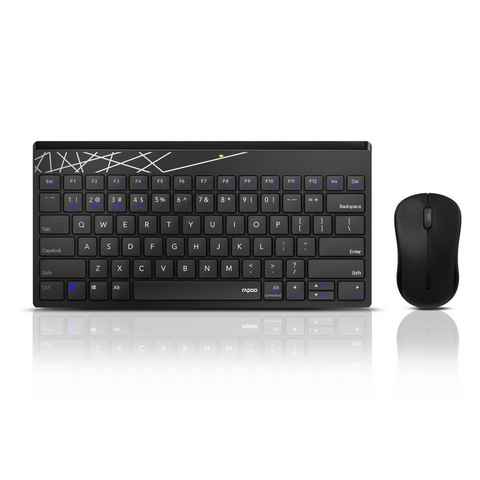 Rapoo 8000M kabelloses Tastatur-Maus-Set, Bluetooth, 2.4 GHz, 1300 DPI Tastatur- und Maus-Set