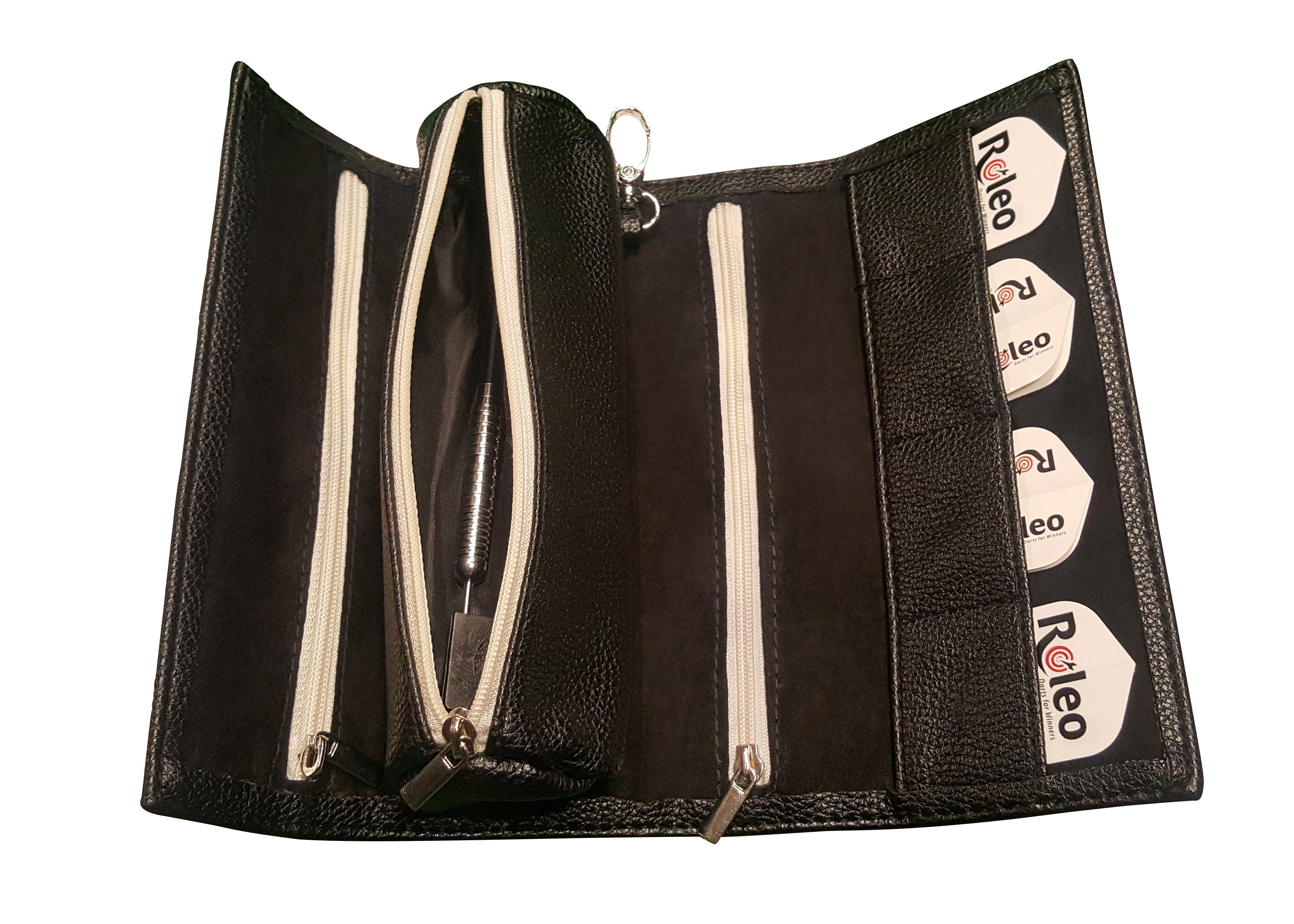 Dartpfeil Darttasche Etui Koffer Mäppchen schwarz Roleo Magic Pak