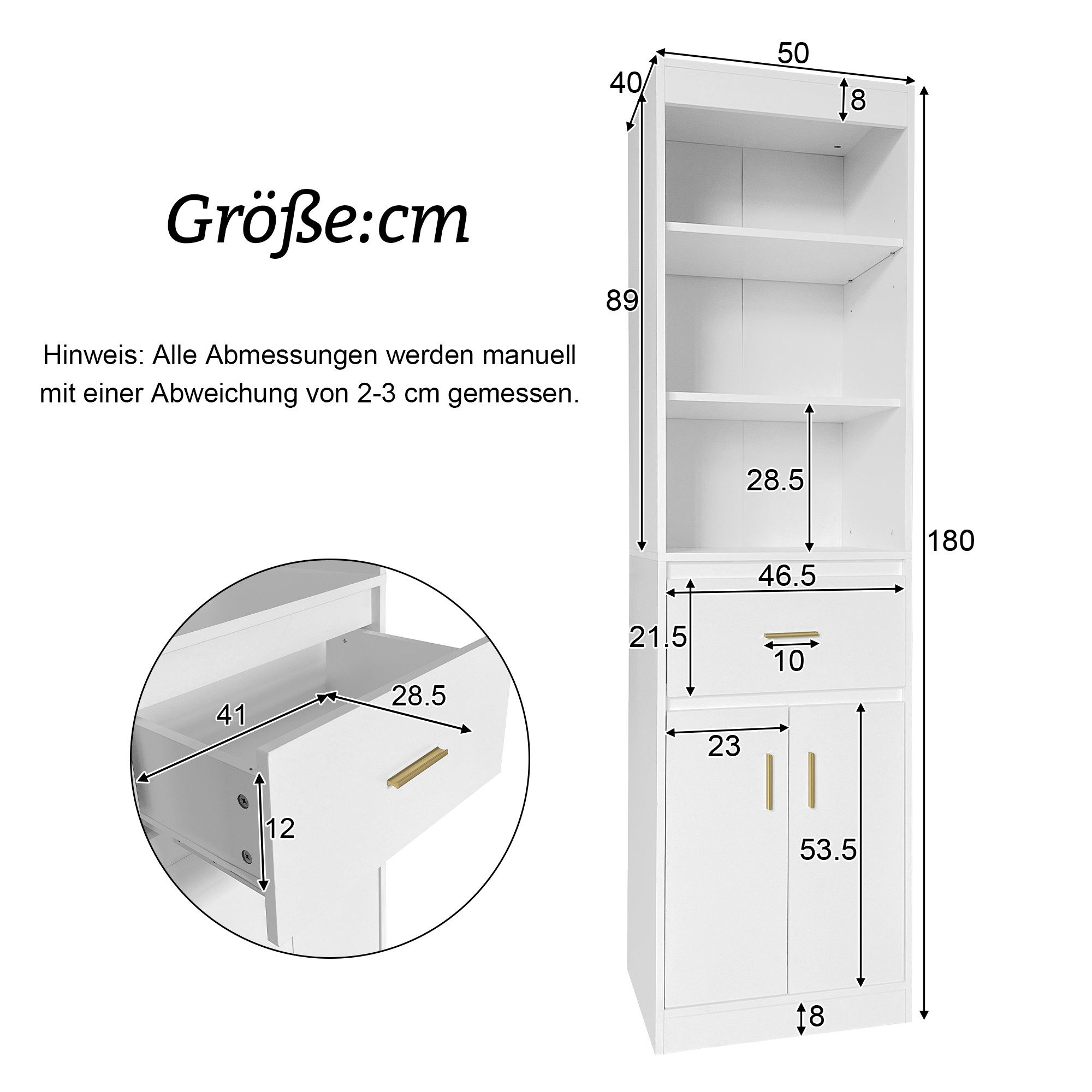 Merax Glasvitrine Mit LED-Beleuchtung - 170cm Hohe Ausstellungsvitrine In Weiß