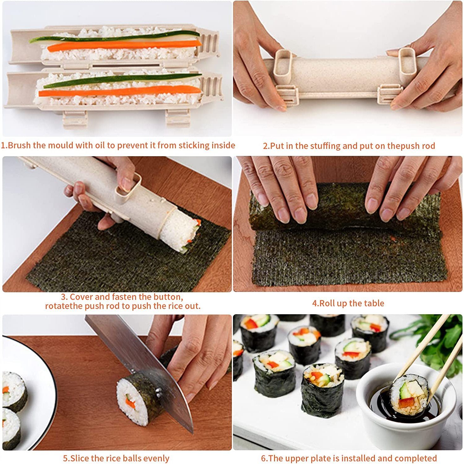 Sushi Maker Machen zggzerg Werkzeug Set Sushi Sushi-Roller Sushi Bazooka DIY Maschine Maker