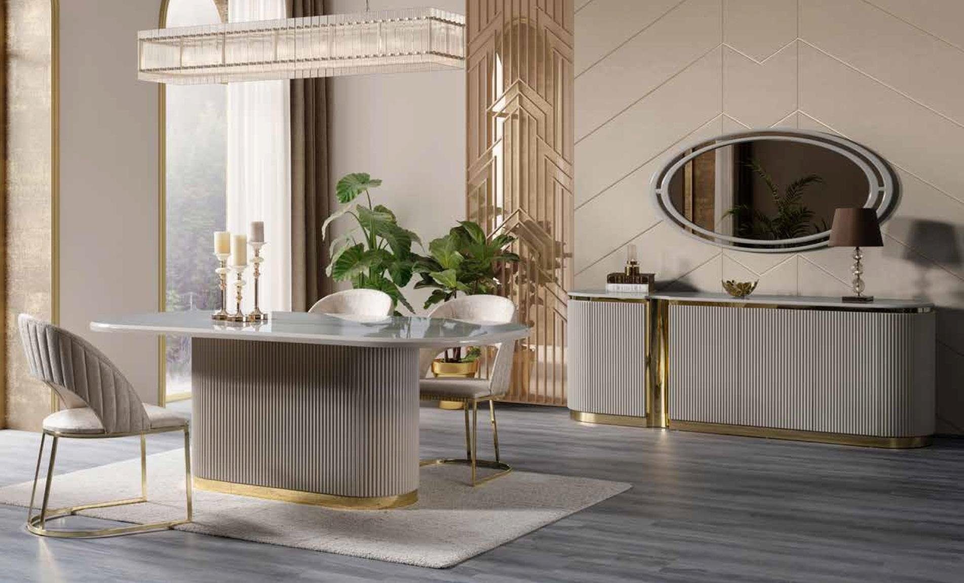 JVmoebel Anrichte Elegante Goldverzierte Kommode für das Wohnzimmer Мебельstück (Anrichte), Made in Europa