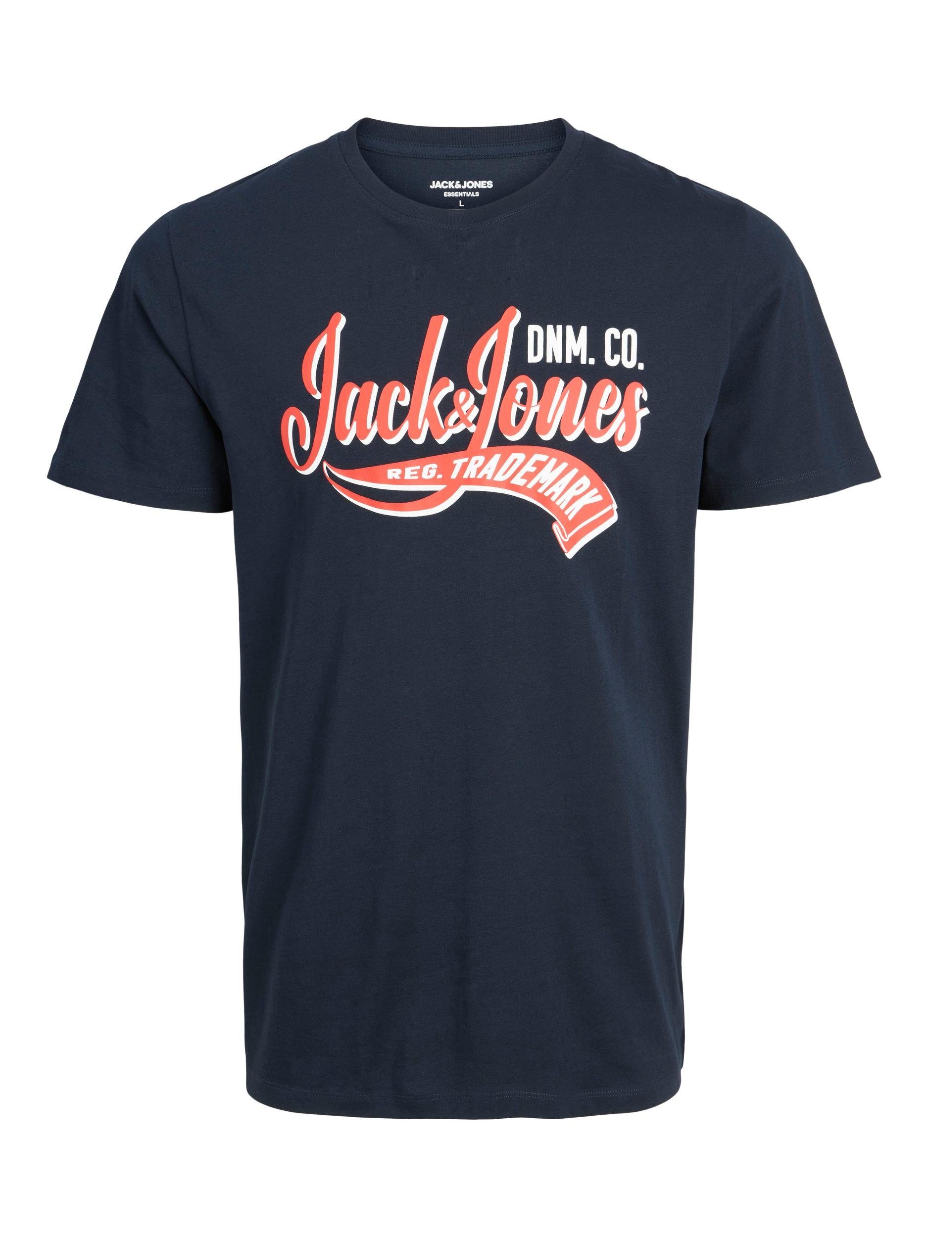 Jack & Jones Junior T-Shirt JJELOGO TEE NECK 2 COL 23/24 JNR navy blazer
