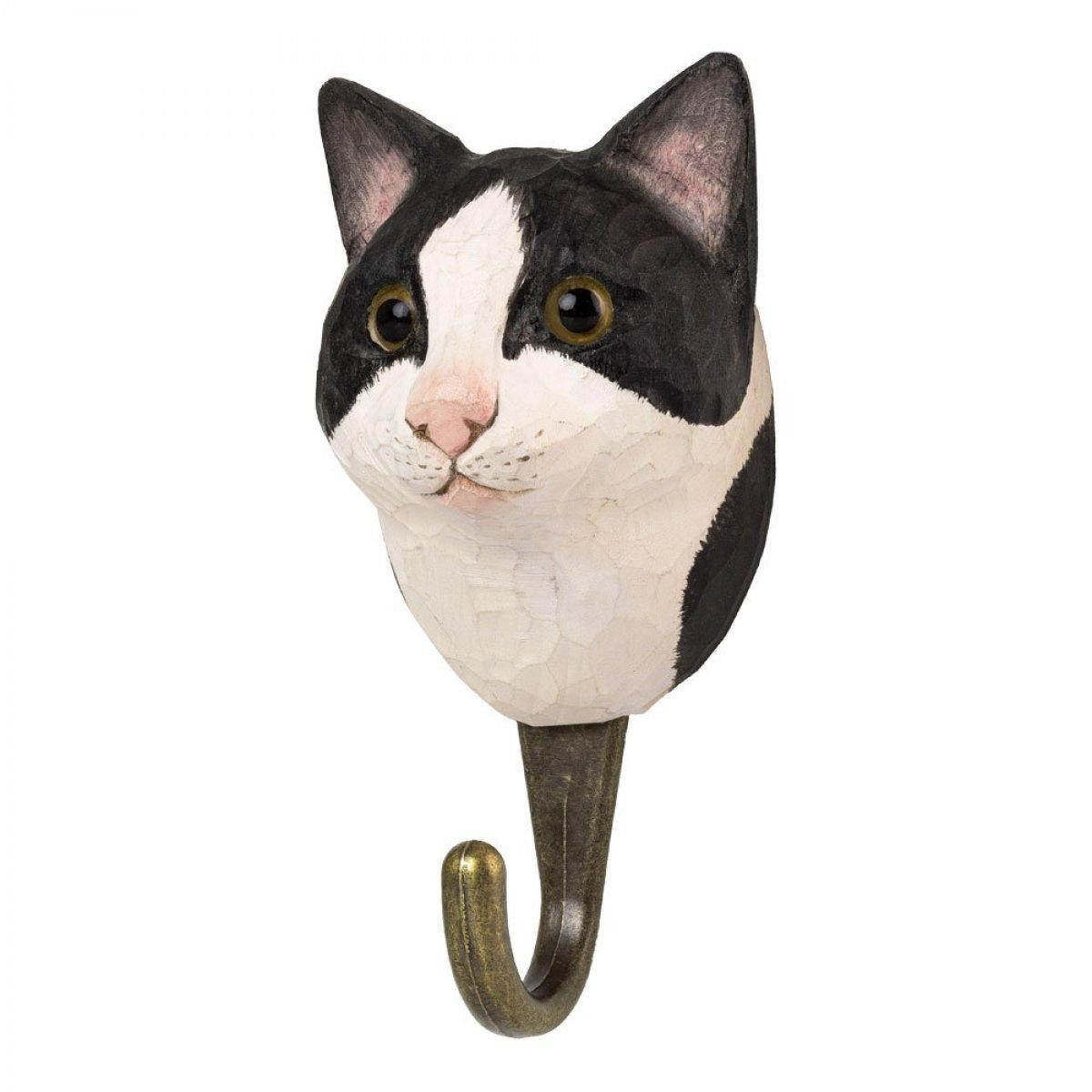 Wildlife Garden Kinderregal Kleiderhaken DecoHook Schwarz & Weiße Katze