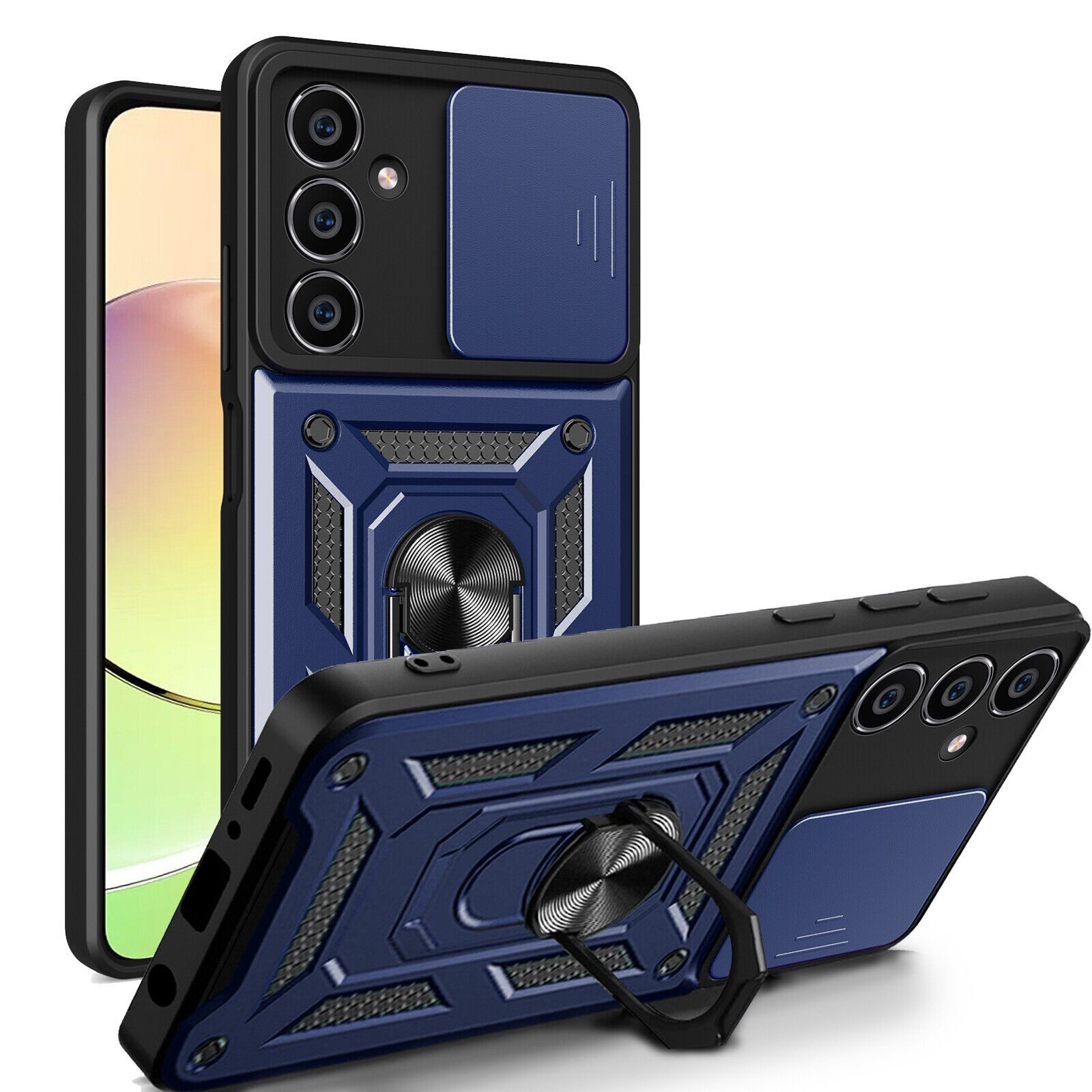 betterfon Handyhülle Panzerhülle für Samsung Galaxy A05s mit Kameraschutz & Ringhalter, Outdoorhülle mit Smartstand und Silikonkern