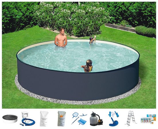 KONIFERA Komplett-Set: Rundpool 10-tlg. in versch. Größen, sandfarbene