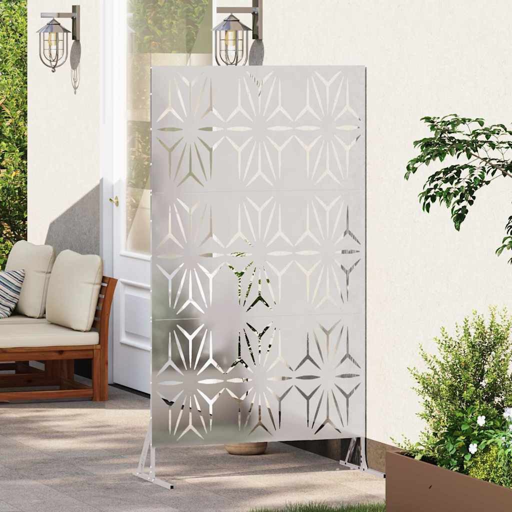 vidaXL Gartenzaun Sichtschutz Grau Stahl, (1-St) günstig online kaufen