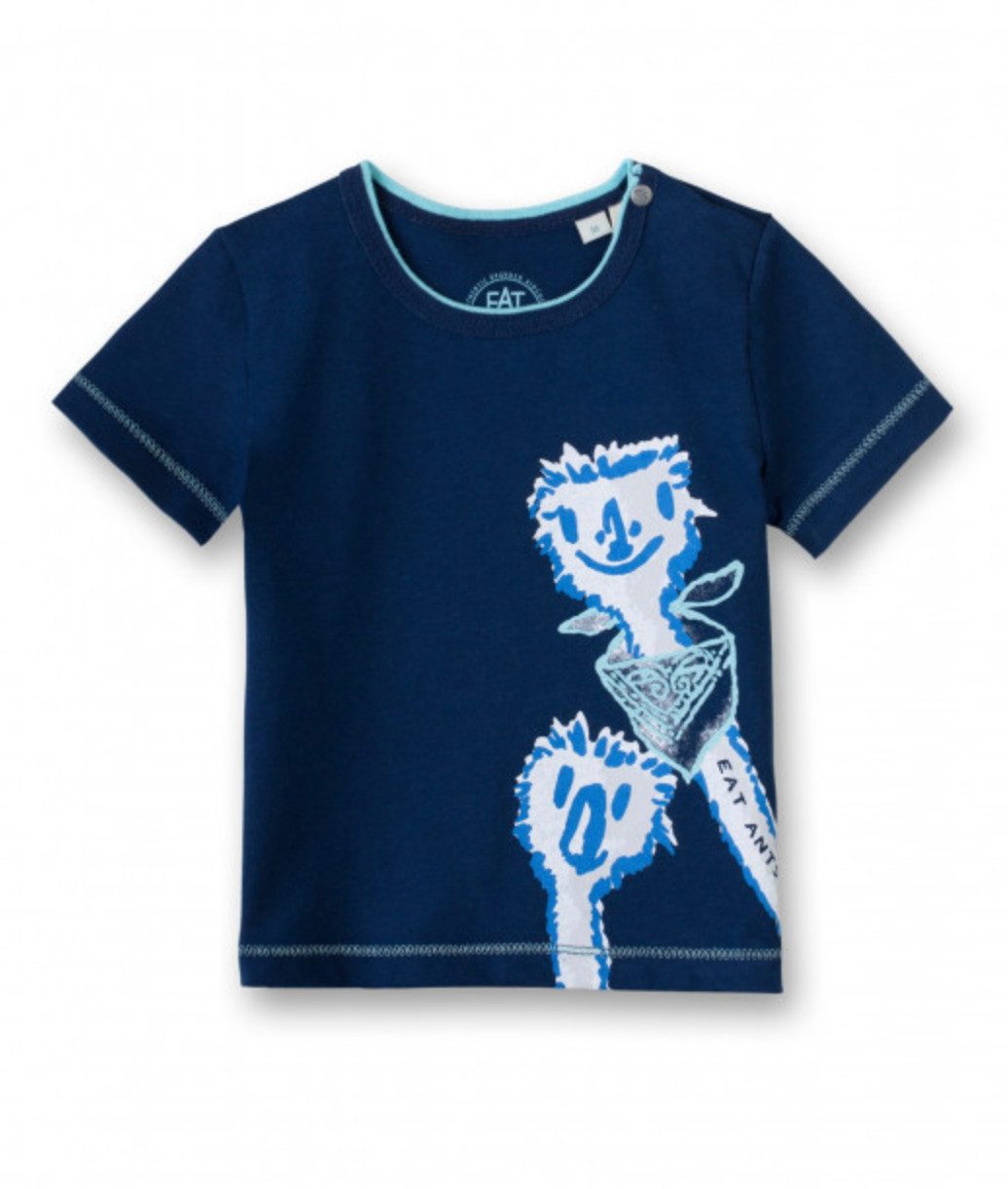 Eat Ants BY SANETTA T-Shirt Baby T-Shirt aus Baumwolle mit Tierprint und Statement Motiv