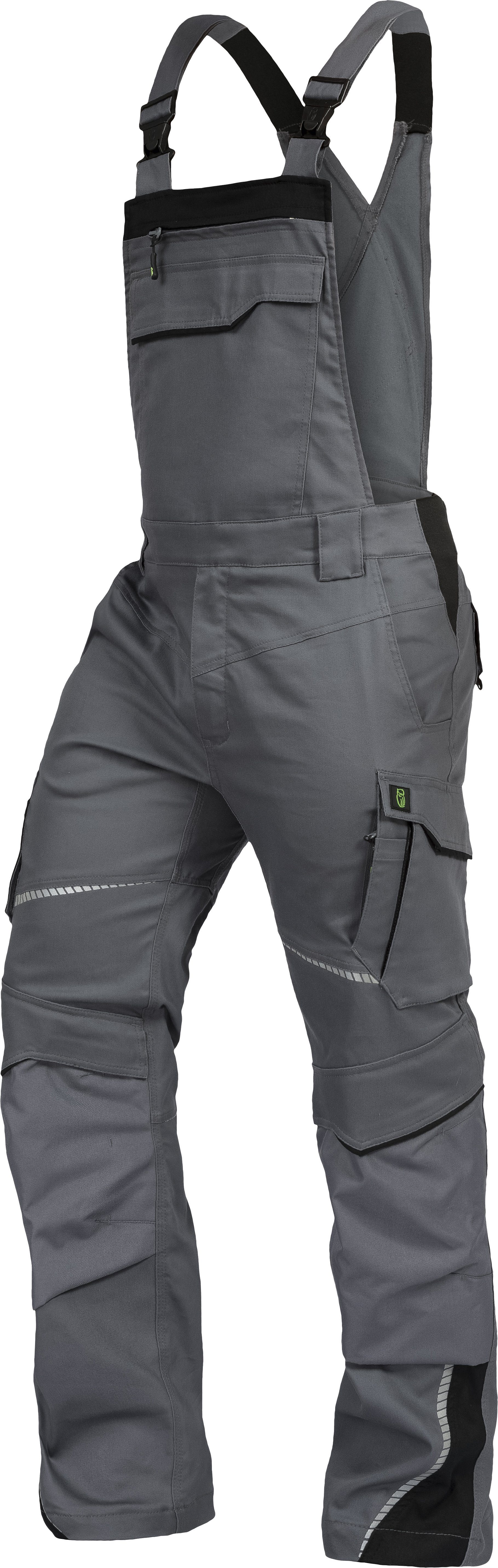Leibwächter Arbeitslatzhose Herren Flex-Line Latzhose (Arbeitshose mit Keil im Schritt) mit Reflektoren