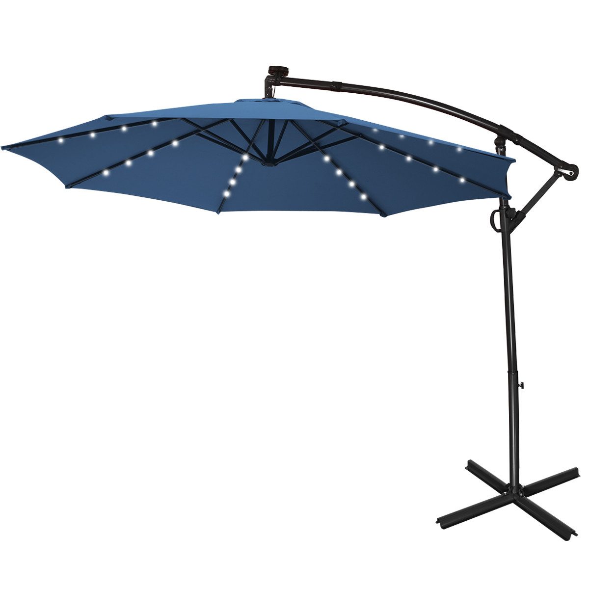 Sonnenschirm mit 32 Solar-LED-Lichtern