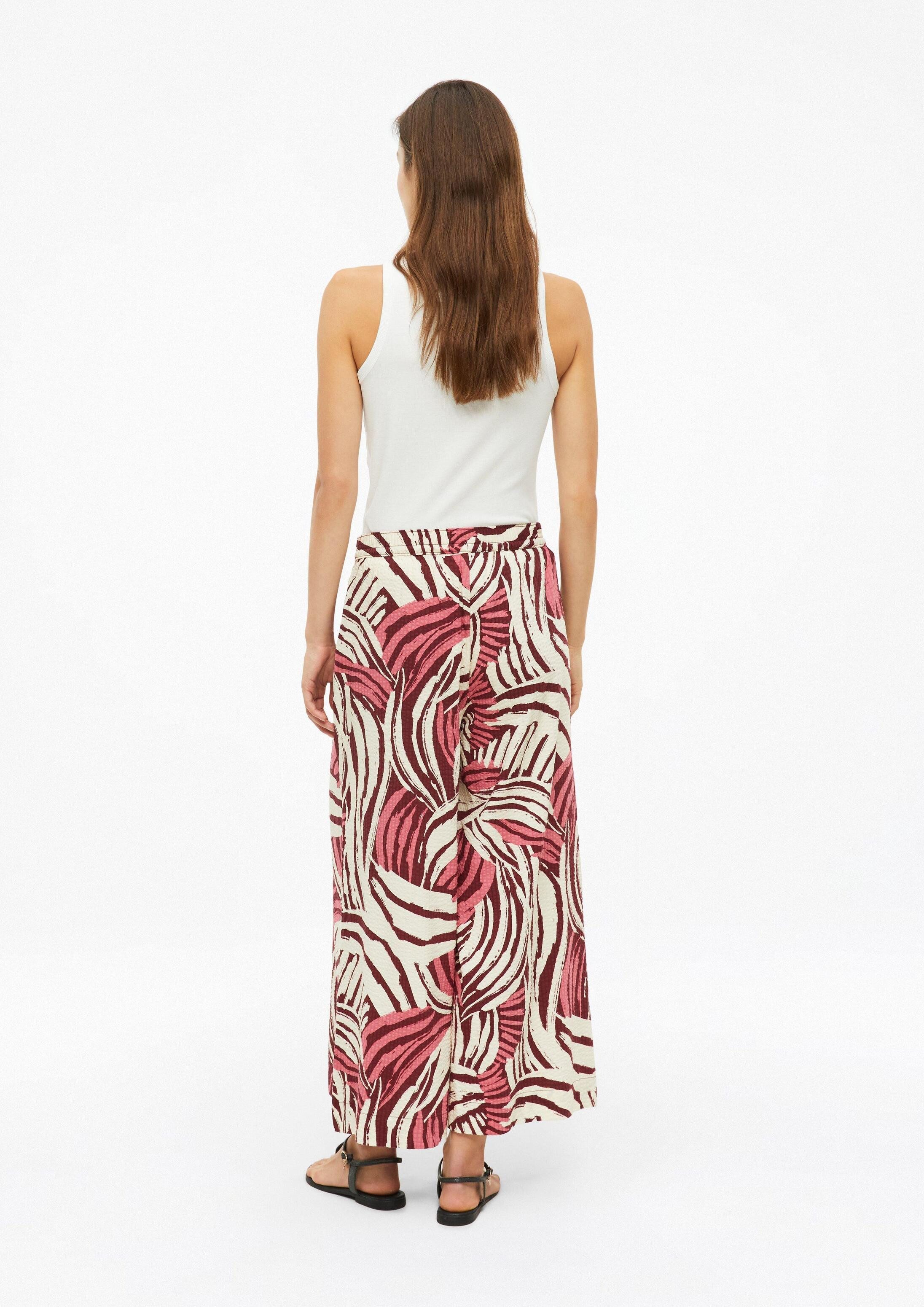 s.Oliver 7/8-Hose Hose Wide-Leg-Hose aus gecrêptem Viskosemix