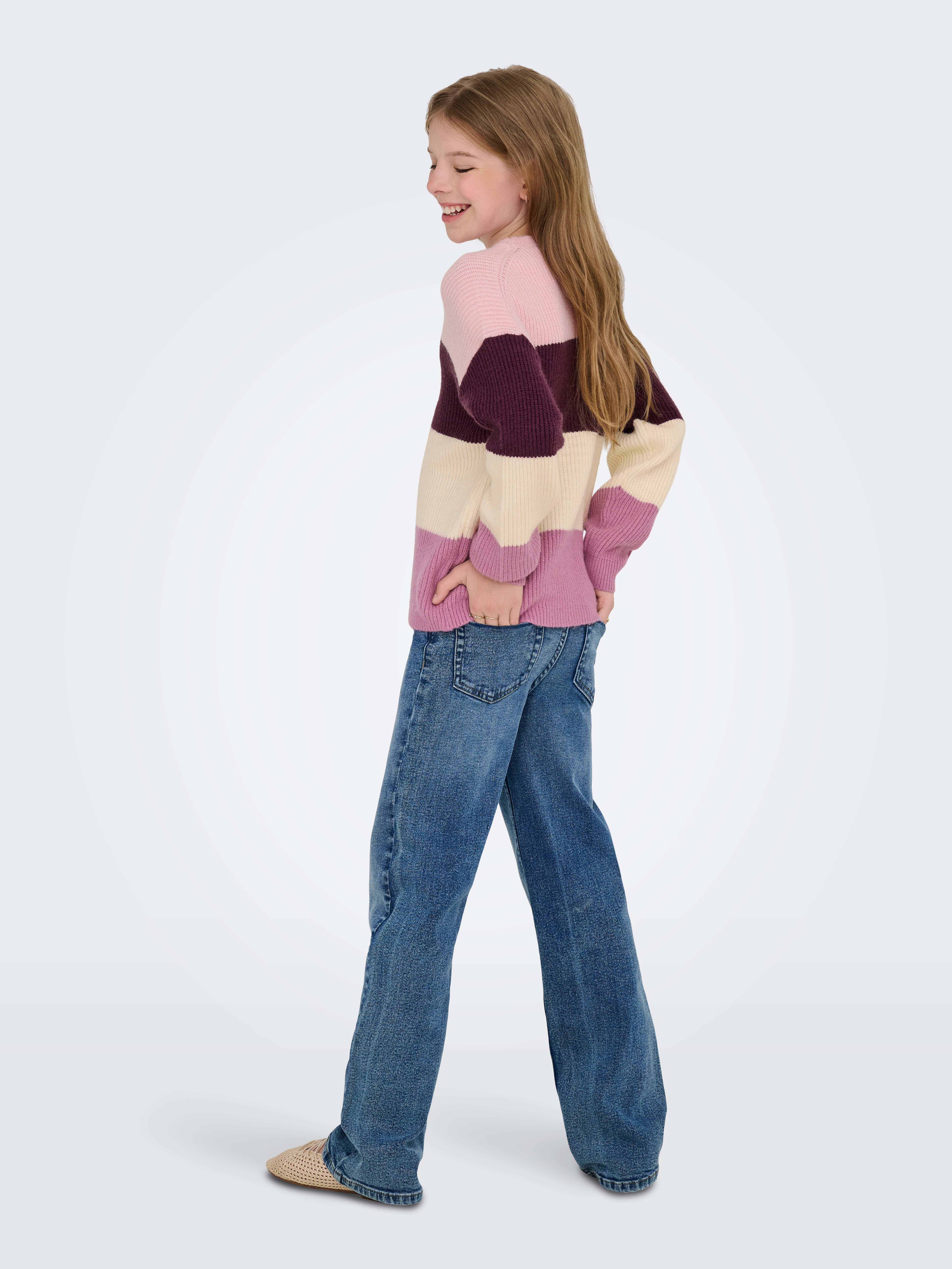 KIDS ONLY Strickpullover KOGSANDY L/S STRIPE PULLOVER KNT NOOS