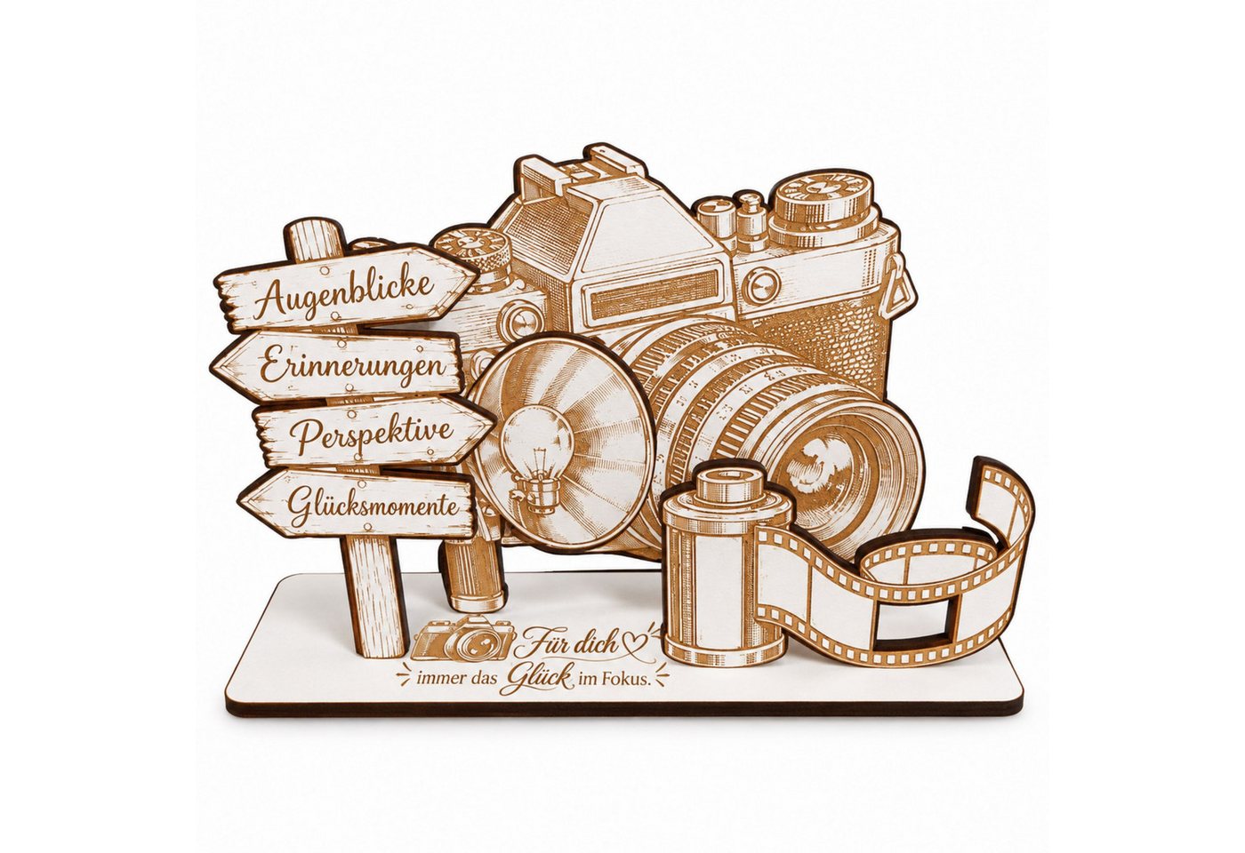 Dekolando Geschenkkarte Fotografie Geldgeschenk Geschenk für Fotografen mit Kamera 14x8cm