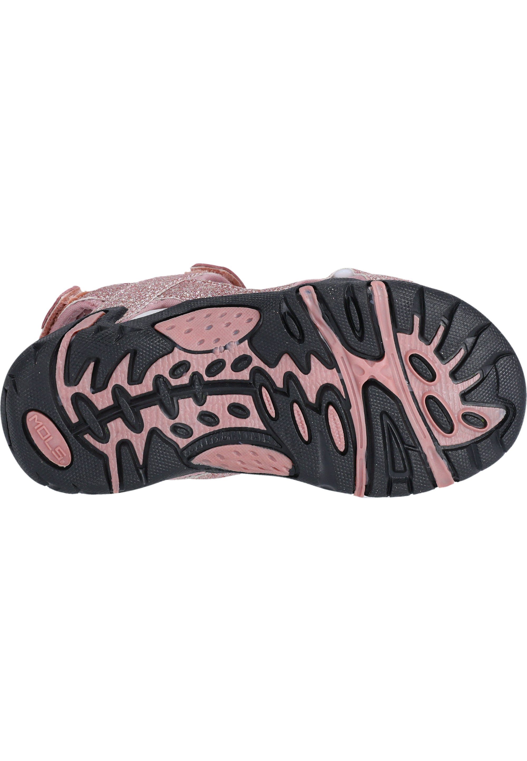 MOLS Buruke Sandale coolen im Glitzer-Design