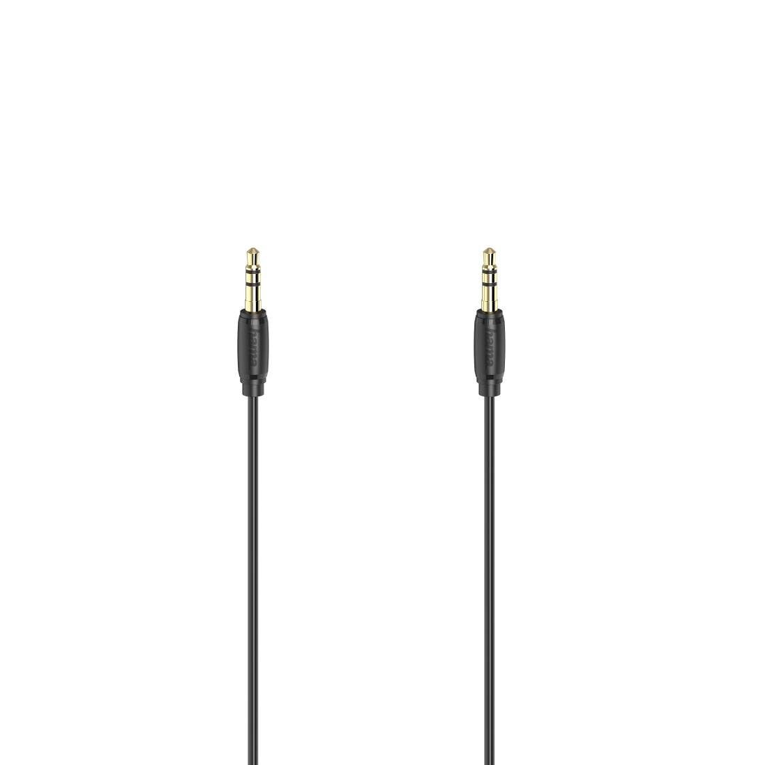 Hama Audio-Kabel,3,5-mm-Klinken-St.-St., Stereo,vergoldet Klinkenkabel 0,5m Audio-Kabel, 3,5-mm-Klinke, (50 cm)