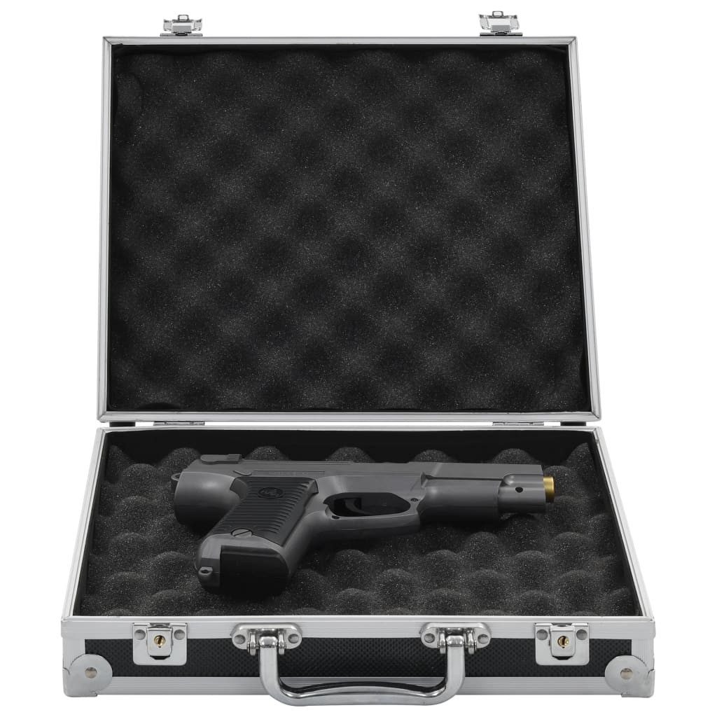 vidaXL Koffer Waffenkoffer Aluminium ABS Schwarz