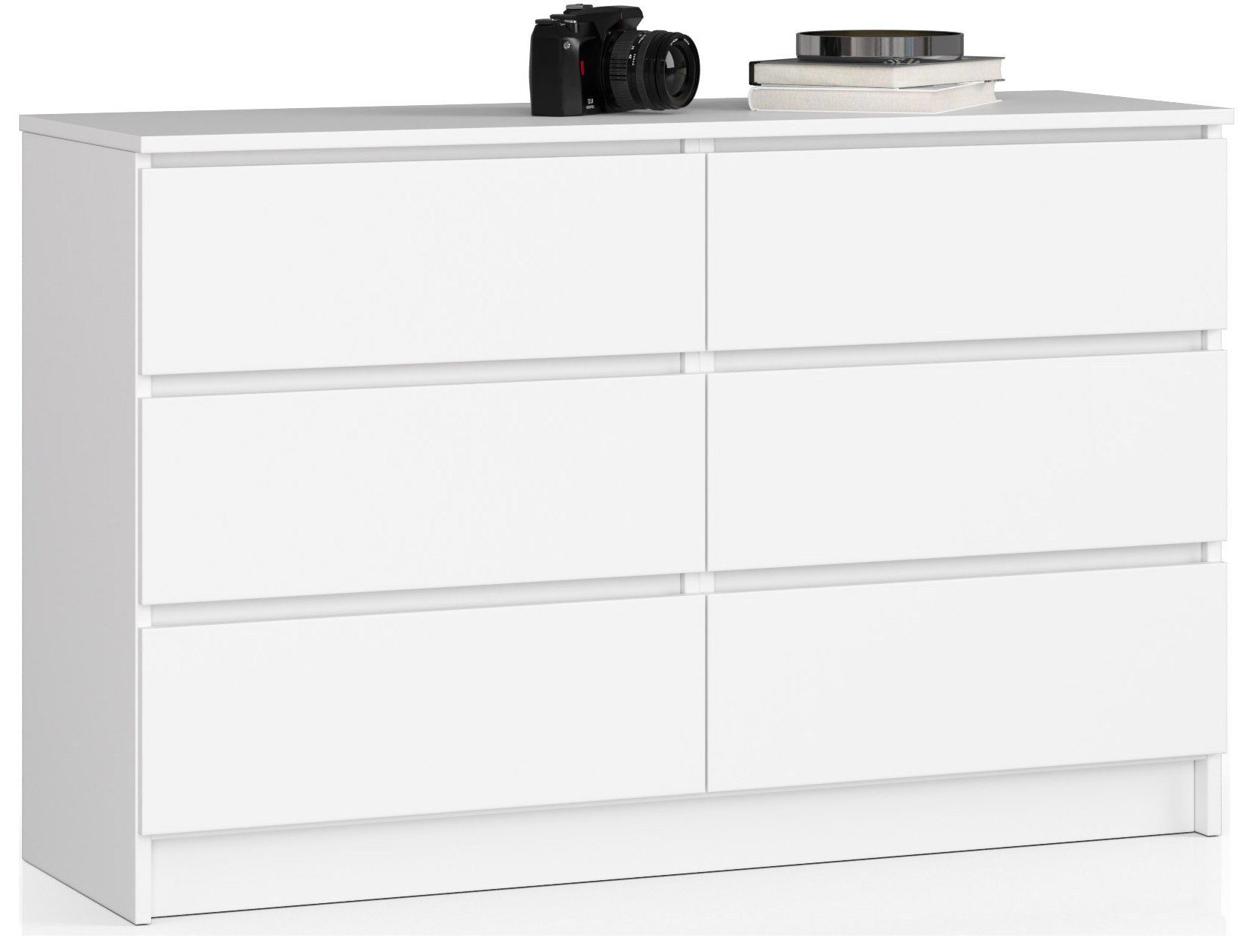 Raumhirsch Furniture Kommode mit 6 Schubladen 120 cm breit Holz Schrank, (viele Farbvarianten - Maße: 120 x 77 x 40 cm) - Hochwertig & stabil