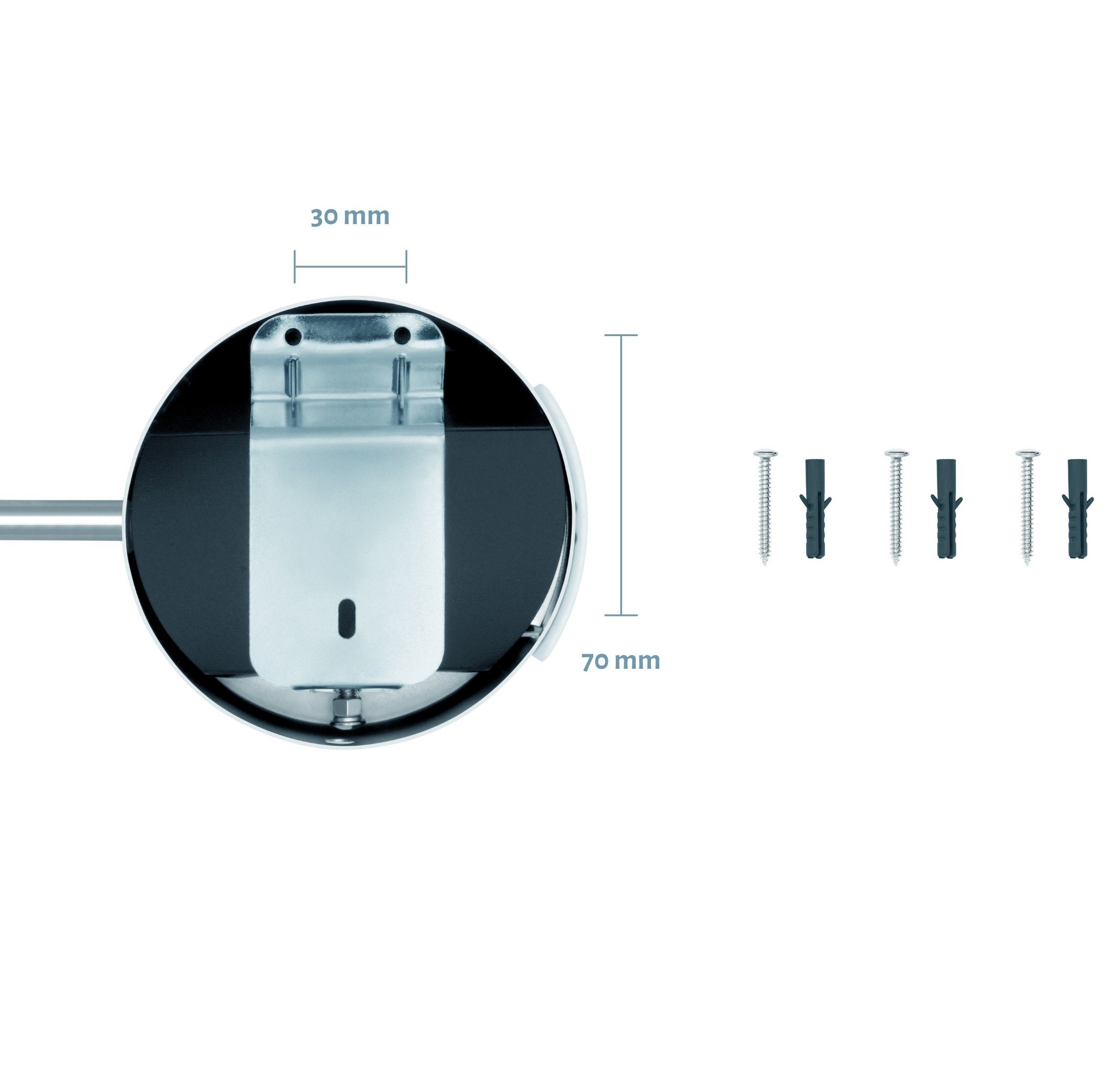 Kosmetikspiegel LED / Kosmetikspiegel Dimmer Vergrößerung 3x XXL Libaro Tokio, & USB Batterien 7x