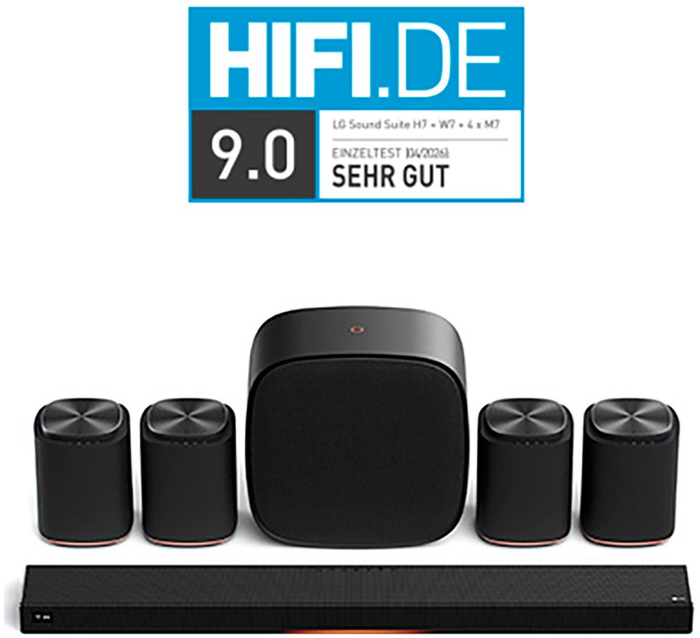 LG Sound Suite M7 Lautsprecher 2.1 (Bluetooth, WLAN, 100 W, unterstützt Dolby Atmos FlexConnect-Technologie)