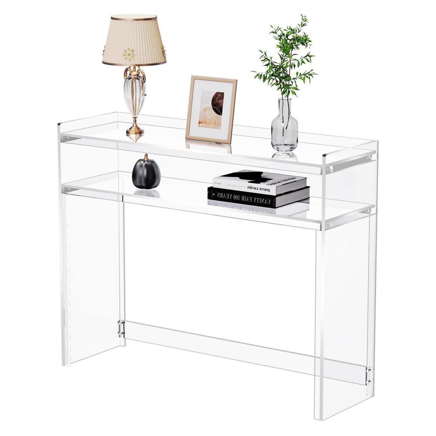 LuxusKollektion Konsolentisch Acryl Konsolentisch 100x30x80cm Transparent (1-St)