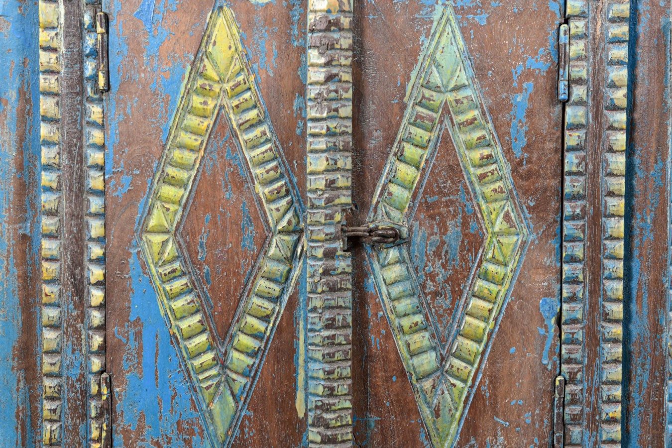 daslagerhaus Sideboard Sideboard Vintage blau gelb