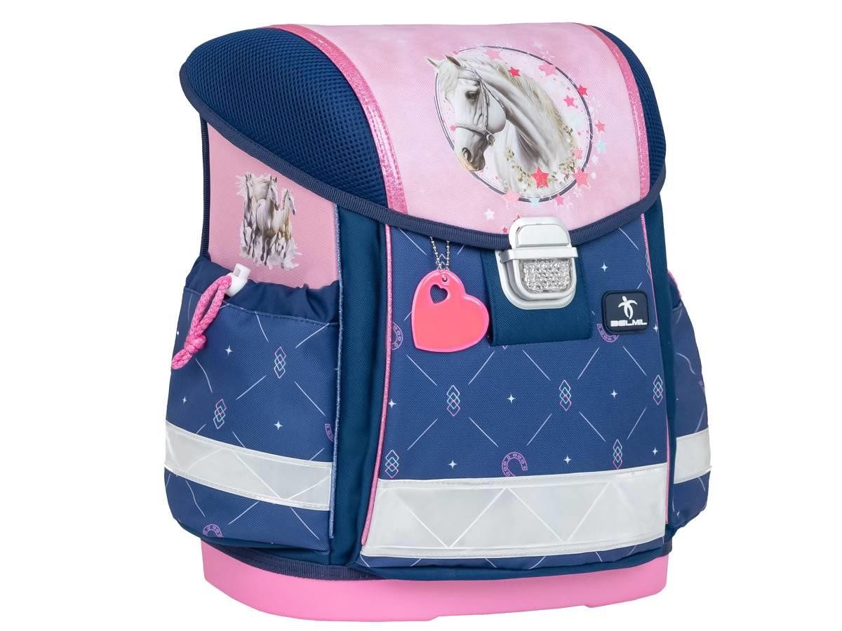 Belmil Schulranzen "Classy" 2026 Set 1. Klasse neue Designs, Pferd, 4tlg.,1. Klasse, Grundschule, Einschulung, Mädchen