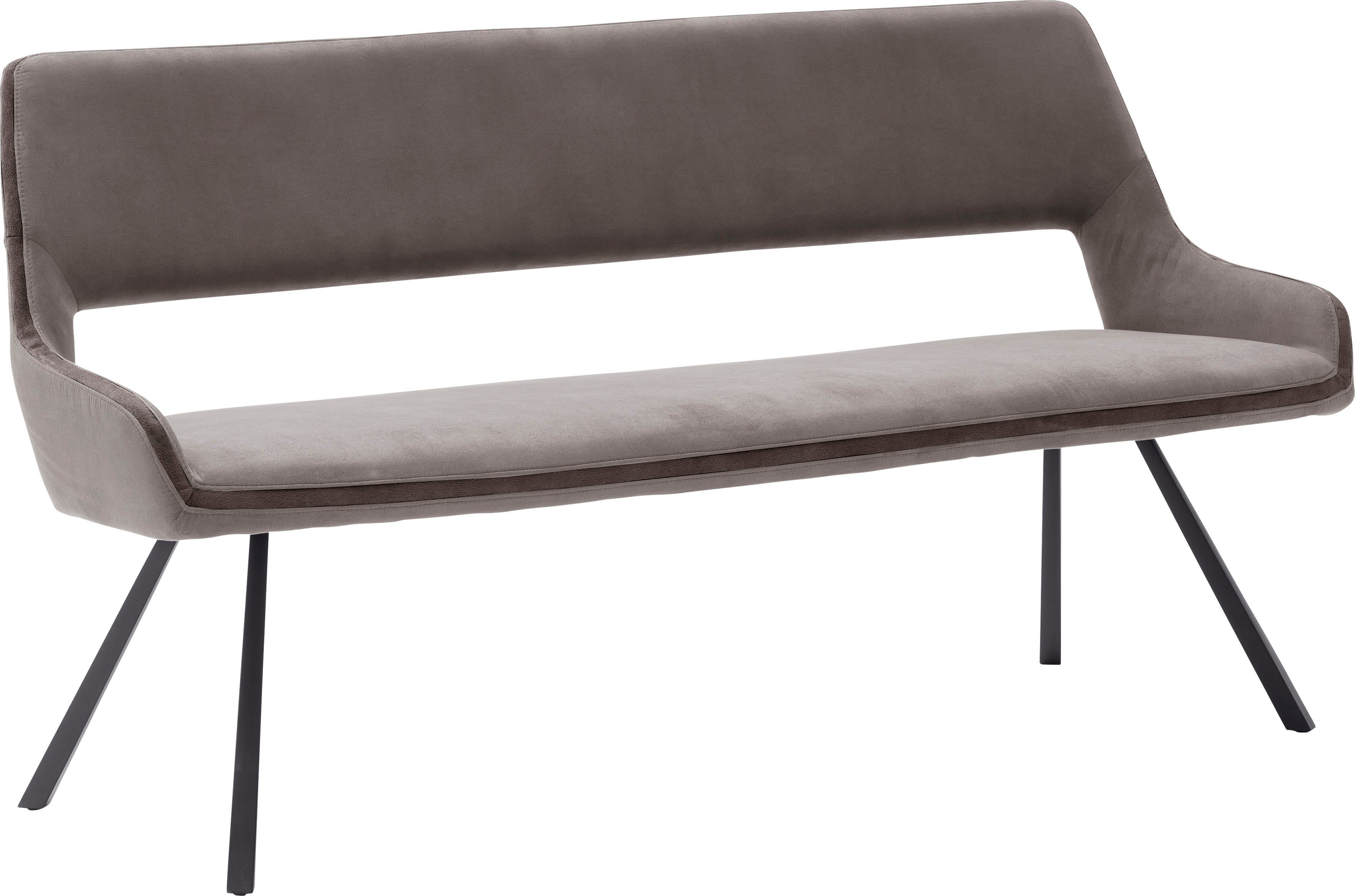 MCA furniture Sitzbank Bayonne, bis 280 kg belastbar, Sitzhöhe 50 cm, wahlweise 155 cm-175 cm breite Capuccino/Schlamm | Capuccino