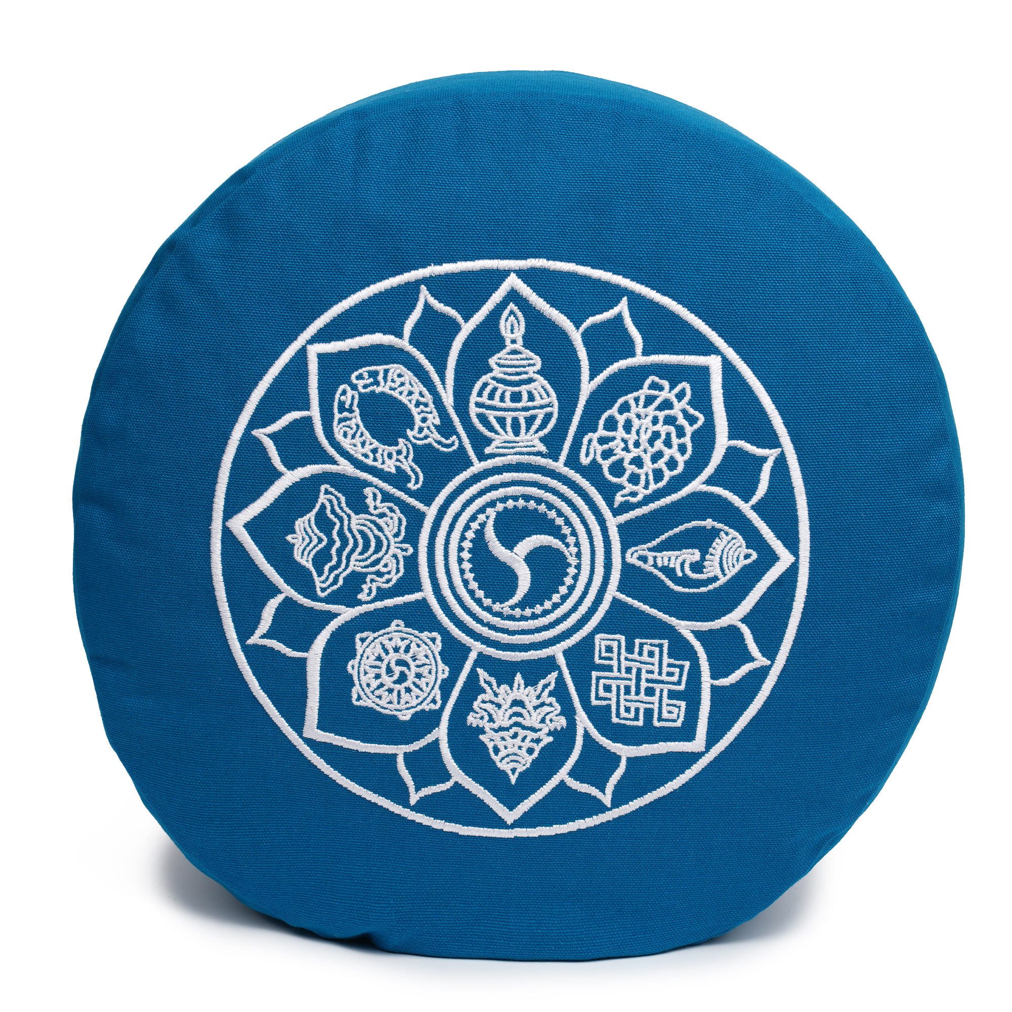 yogabox Yogakissen Meditationskissen Glückssitz® 8 Glückverheißende Symbole, robust, anpassbare Füllmenge