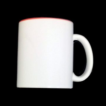 AcMax Tasse 36 Stück Sublimation Kaffee Tassen Becher WEISS - INNEN Orange