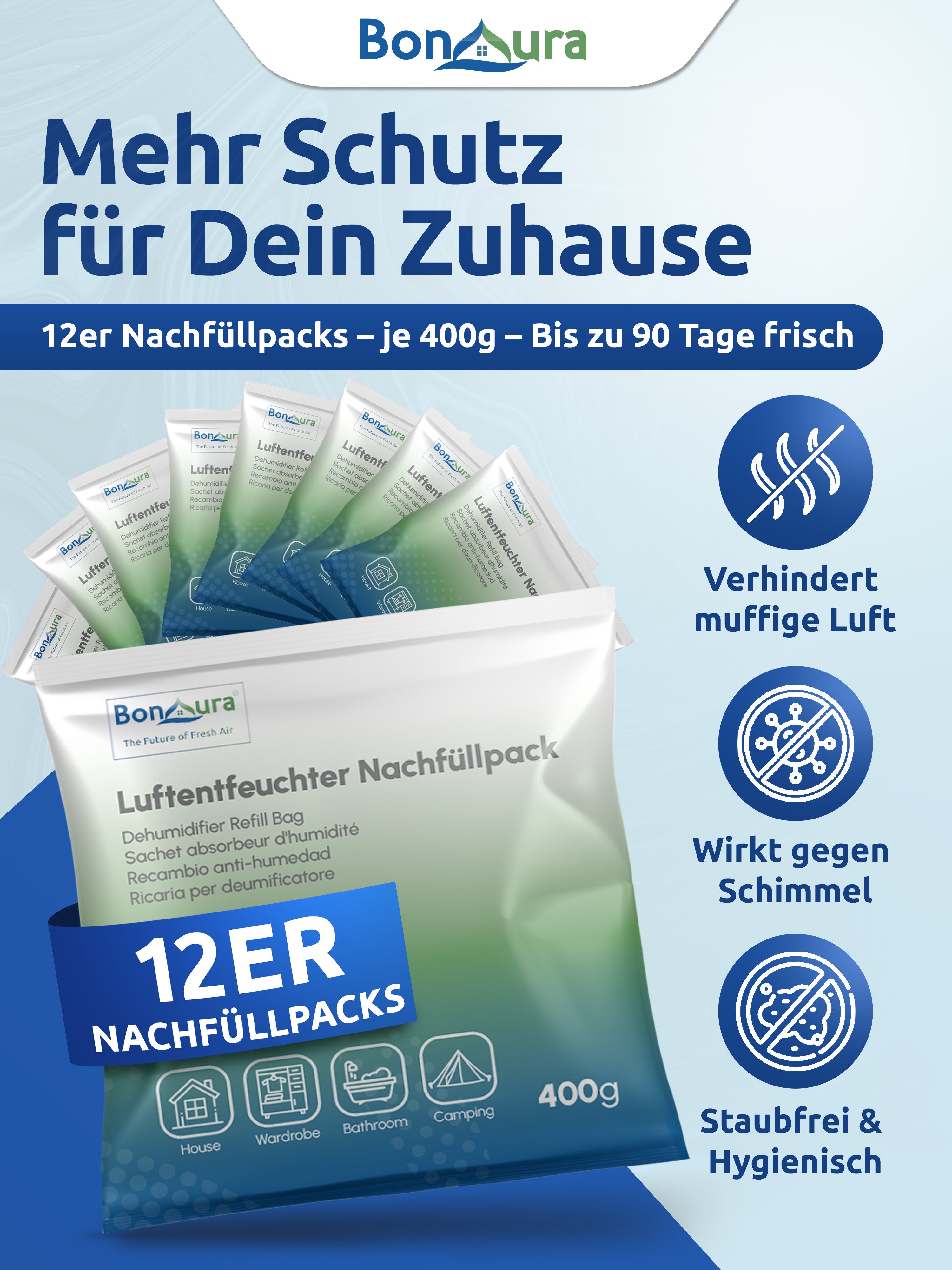 BonAura Luftentfeuchter-Nachfüllpack gegen Schimmel und Gerüche, für AirOne günstig online kaufen