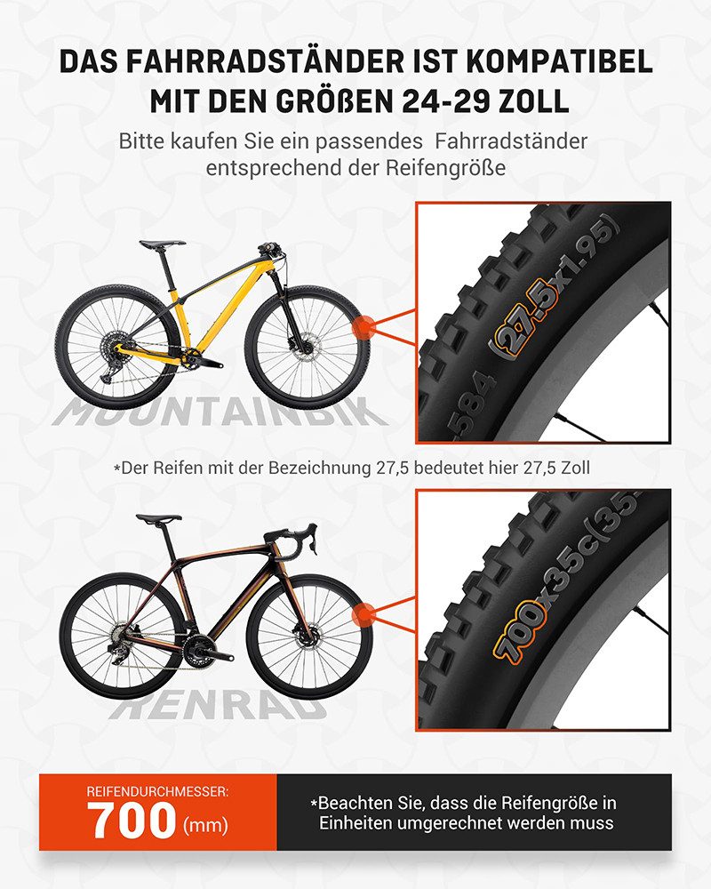 FOUORTUNATE-BEE Fahrradständer Fahrradständer 24-29 Zoll (Maximale Belastung(Pro 35,Pro+ 45, Pro Max45) KG, Konzipiert für E-Bike und MTB), 40mm Loch für M6 Sch – Bild 4 von 5